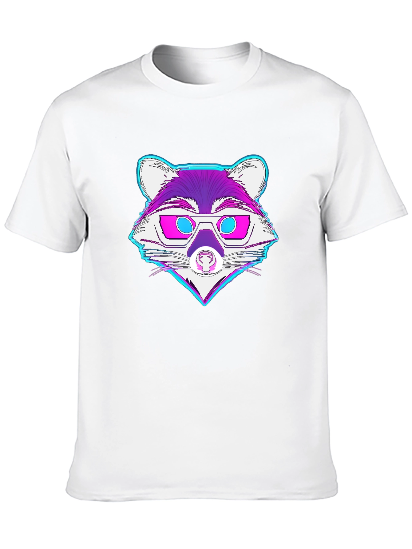 Retro Raccoon Graphic Tee - Cool Animal Design
