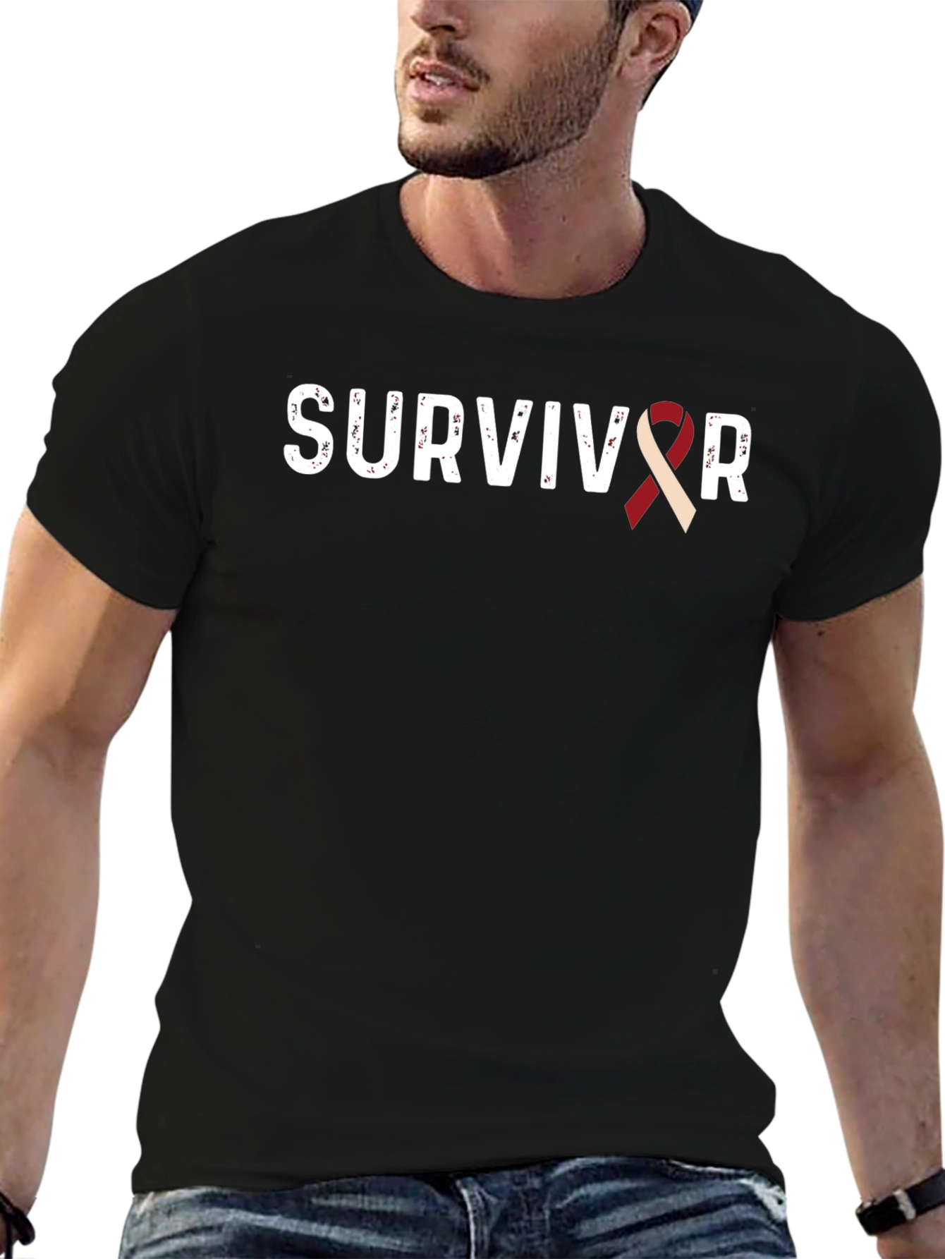 Survivor Ribbon Graphic T-Shirt
