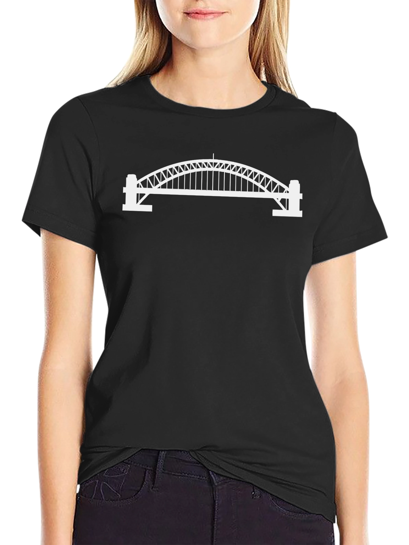 Bridge Silhouette Graphic Tee - Classic Crew Neck