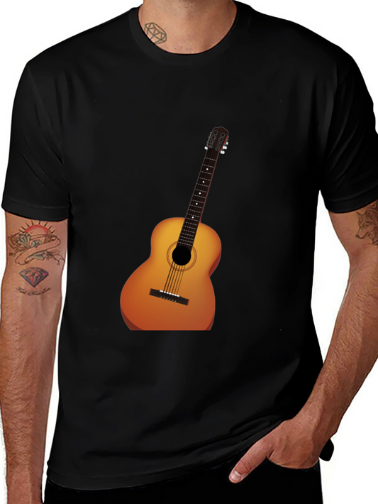 Acoustic Guitar Graphic Tee - Musician Style
