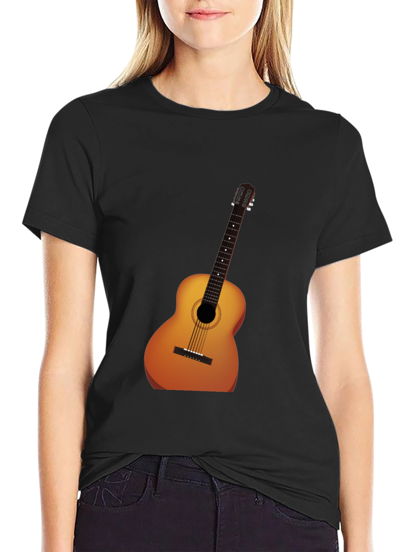 Acoustic Guitar Graphic Tee - Musician Style