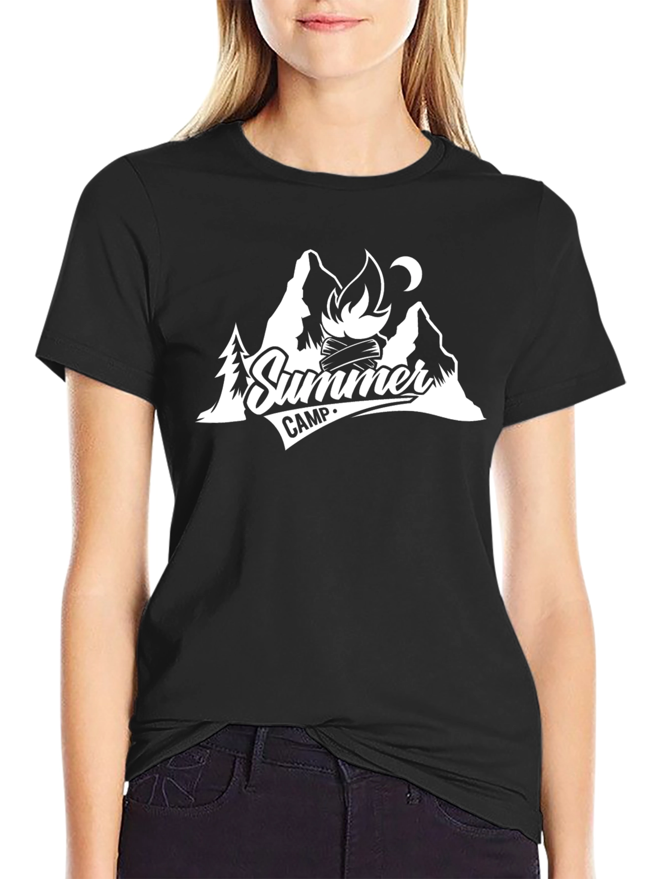 Summer Camp Graphic T-Shirt - Classic Black Tee