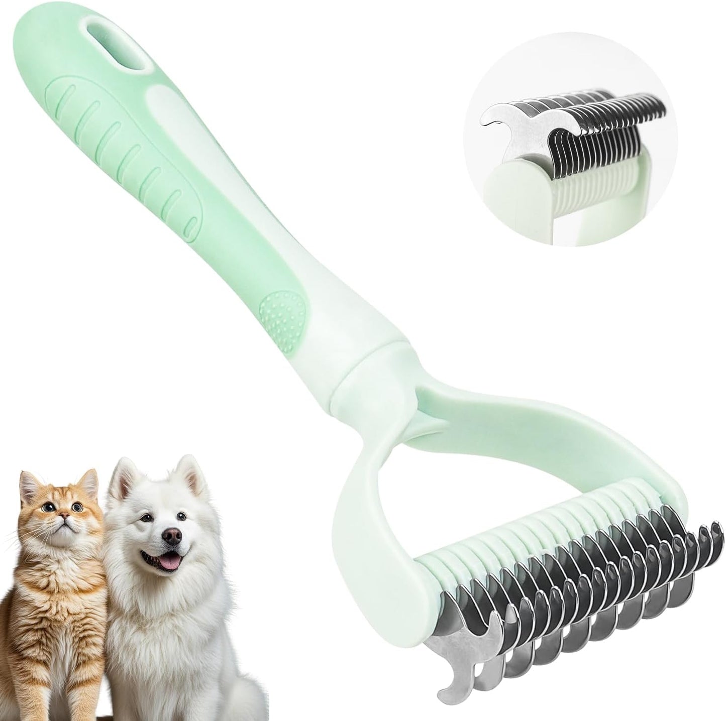 MOXYOY Dematting Comb for Dog and Cat, 2 In 1 Doub - Top Rated