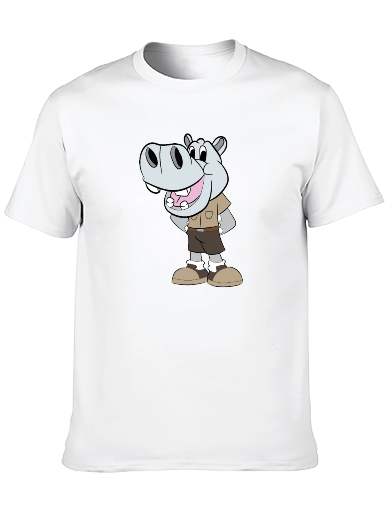 Hippo Cartoon Graphic Tee