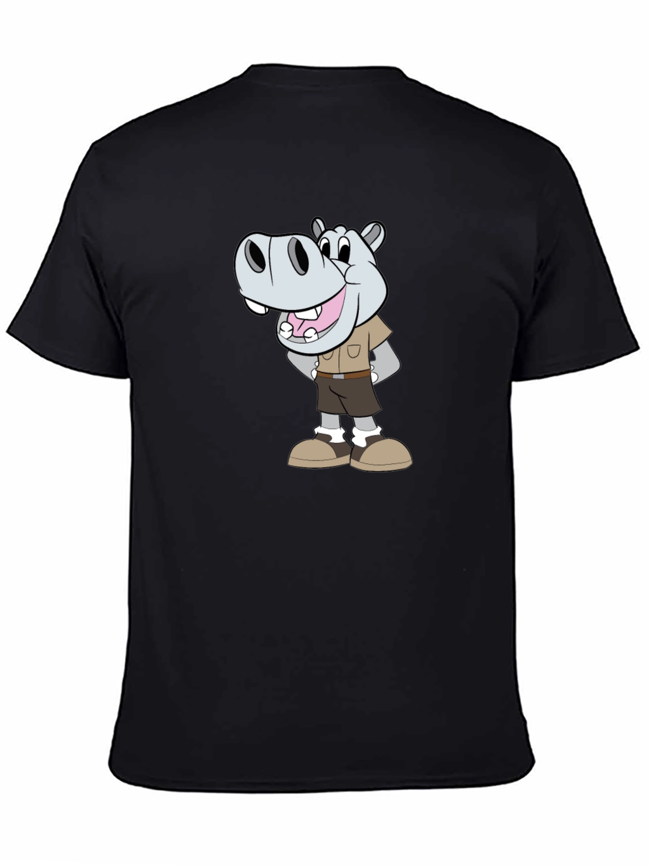 Hippo Cartoon Graphic Tee