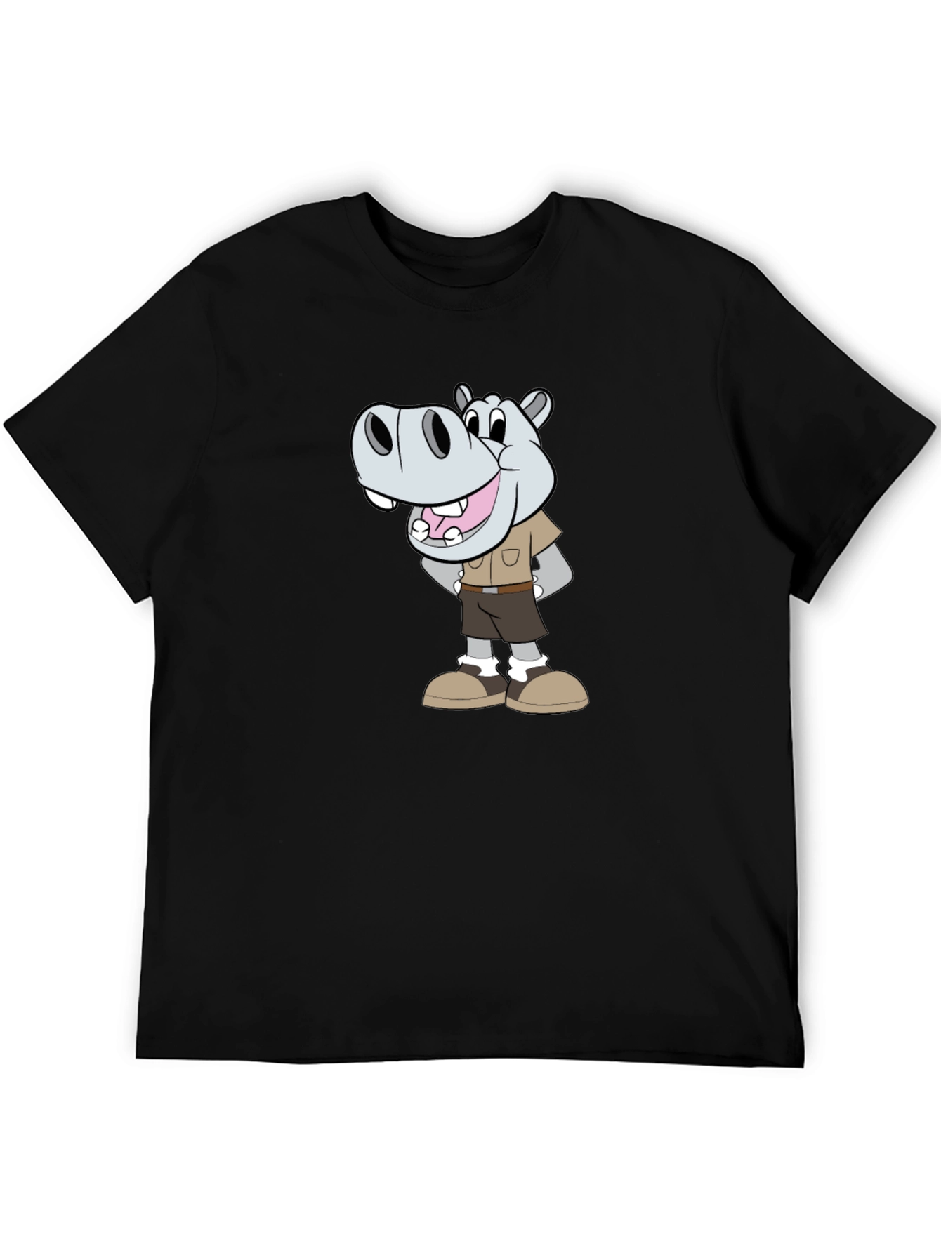 Hippo Cartoon Graphic Tee