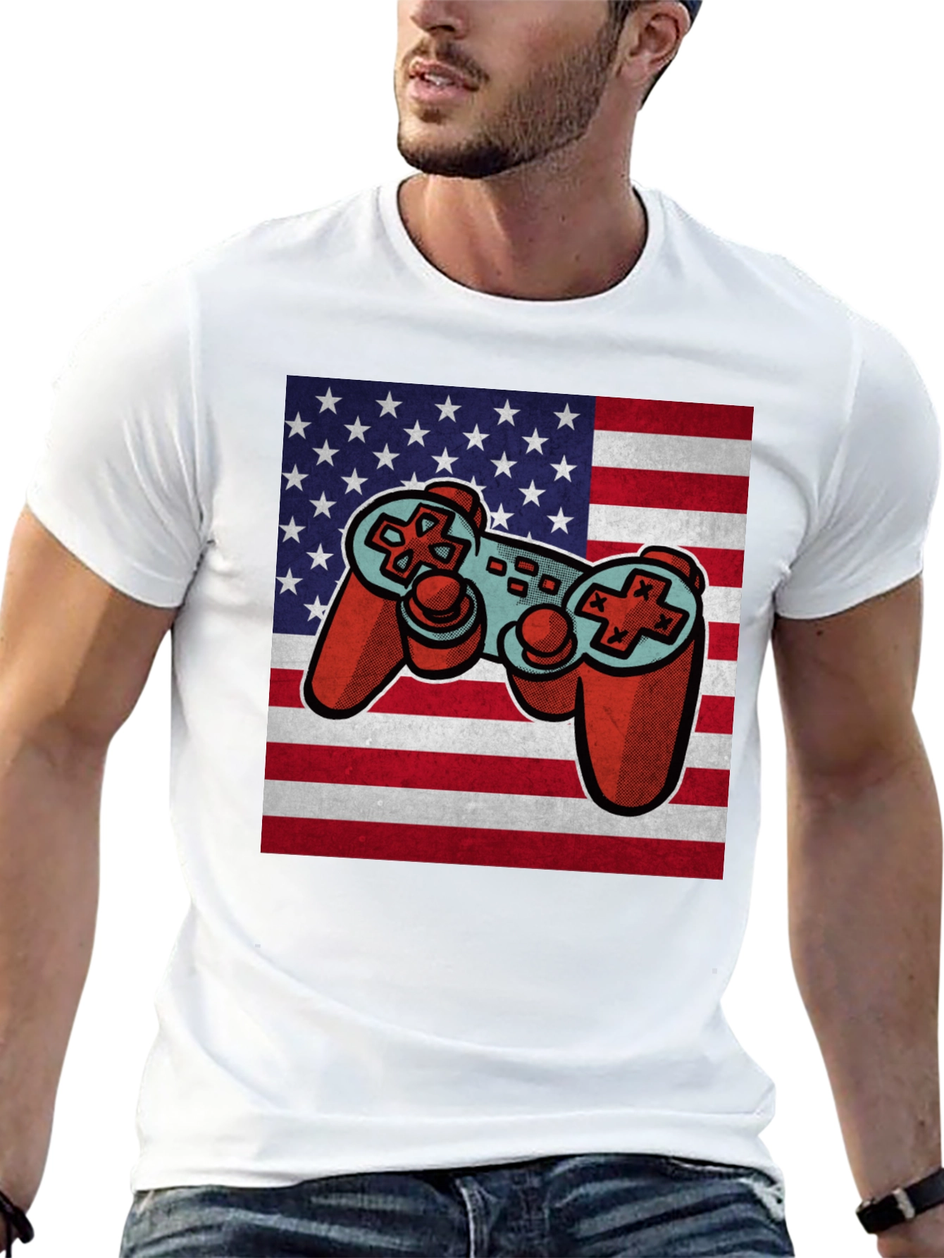 Gaming USA Flag T-Shirt