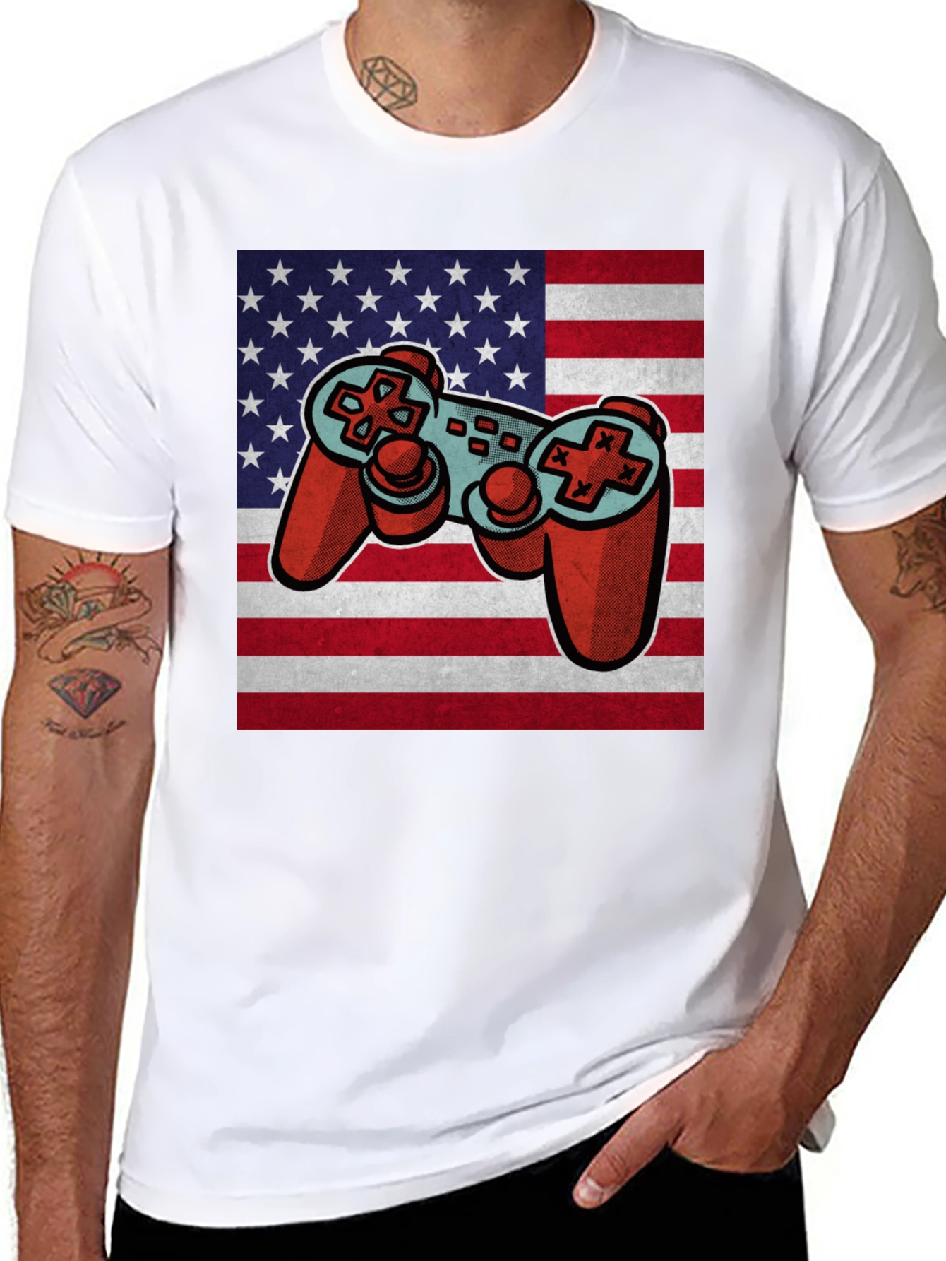 Gaming USA Flag T-Shirt