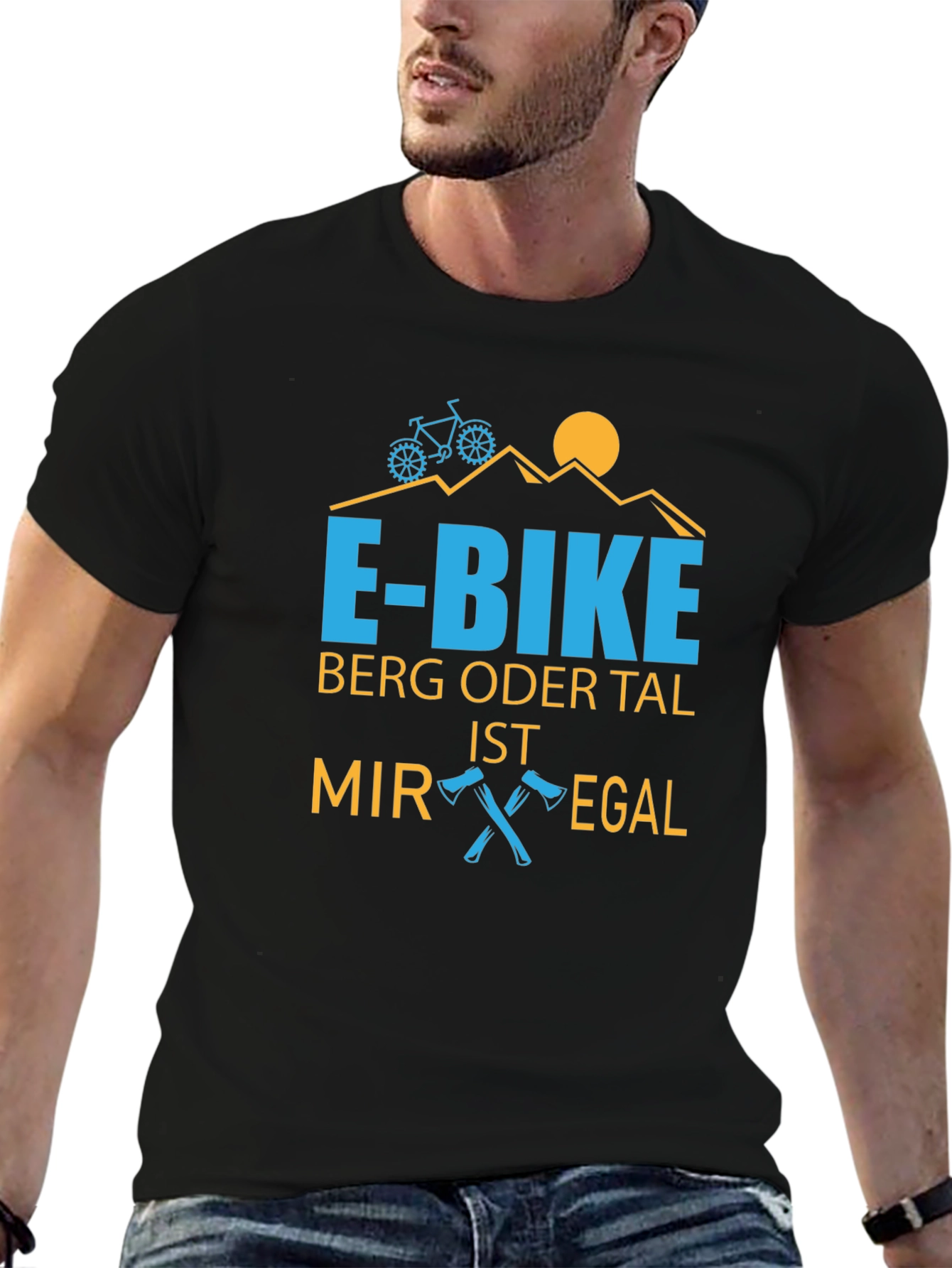 E-Bike Mountain Design T-Shirt