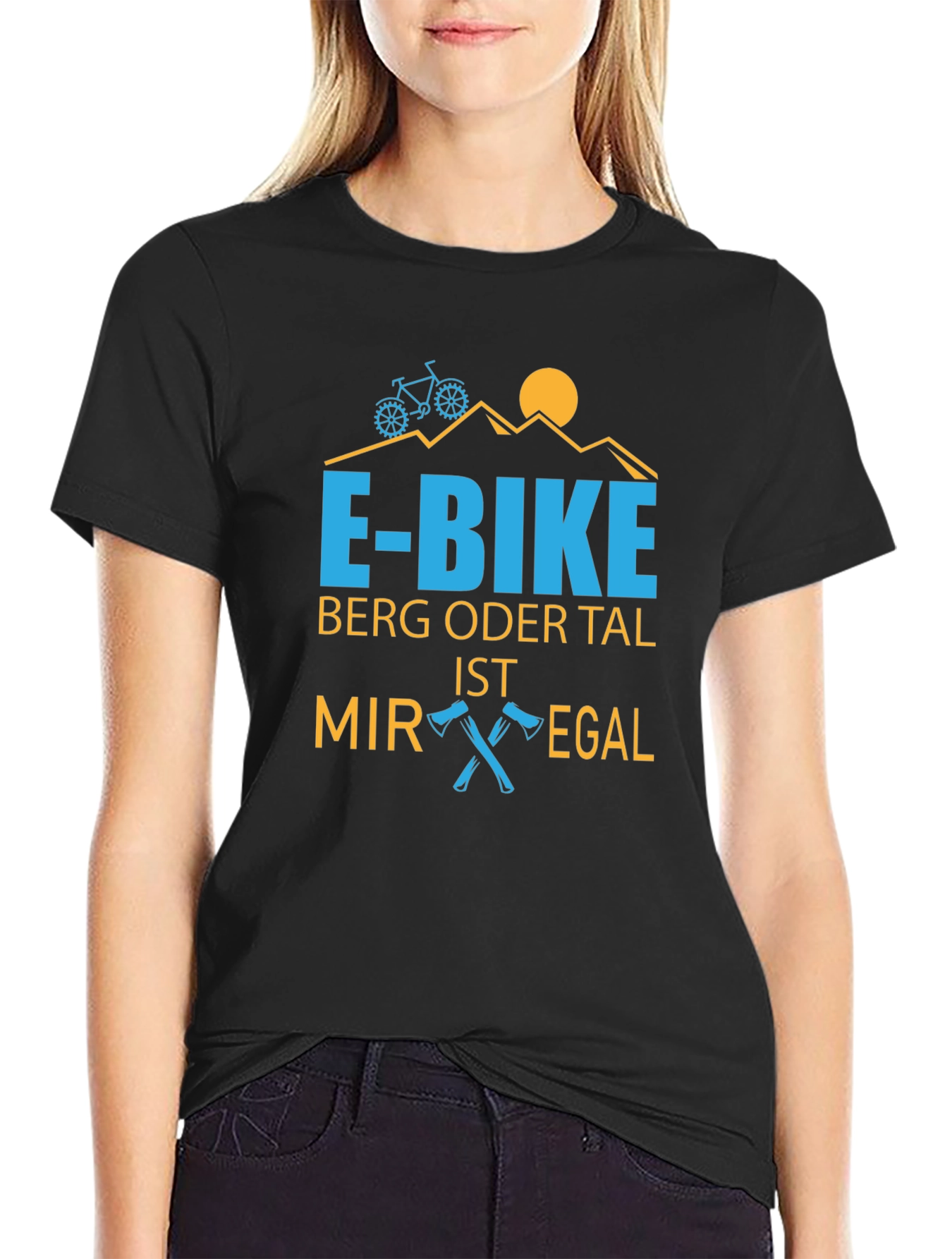 E-Bike Mountain Design T-Shirt