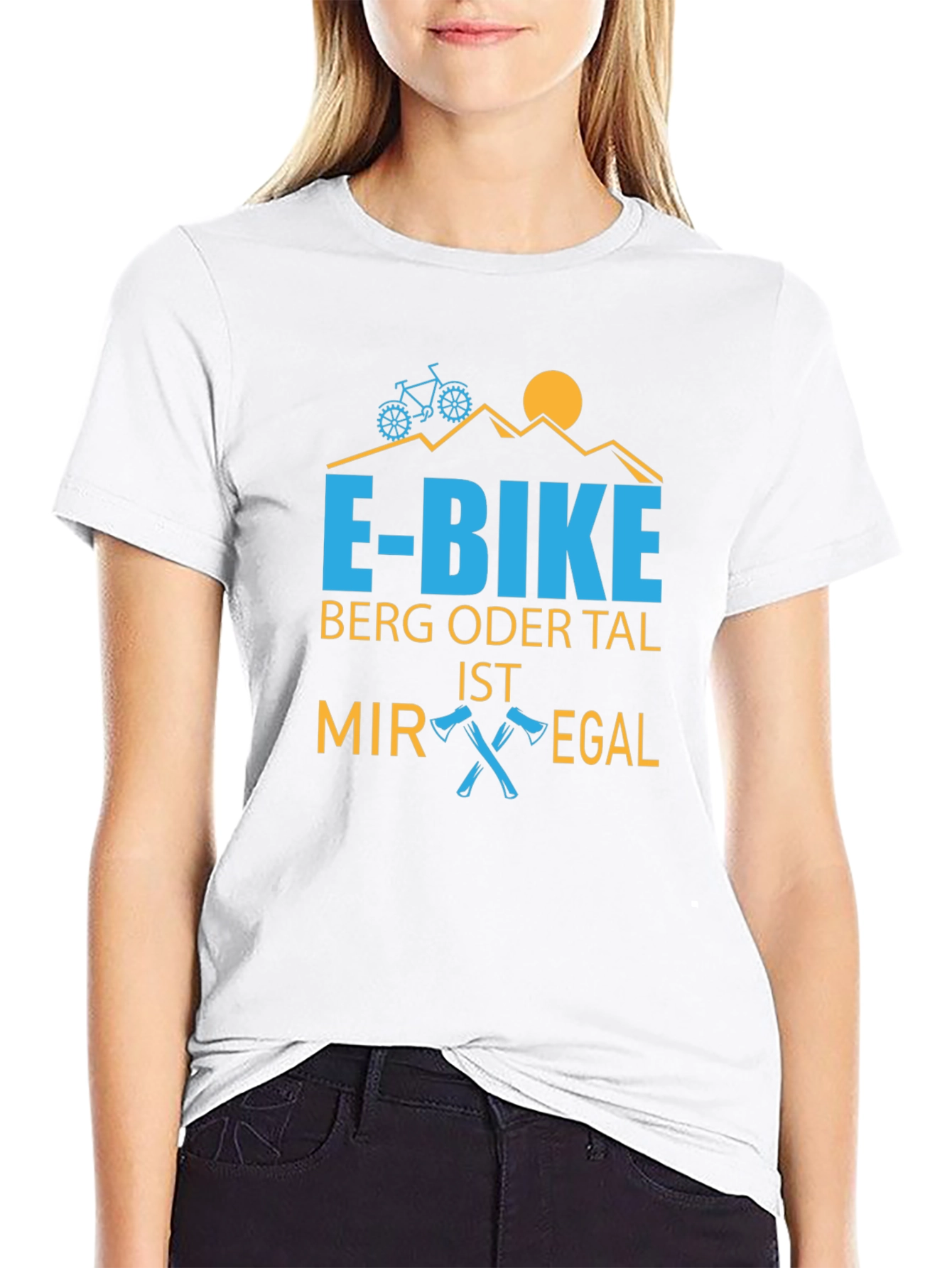 E-Bike Mountain Design T-Shirt