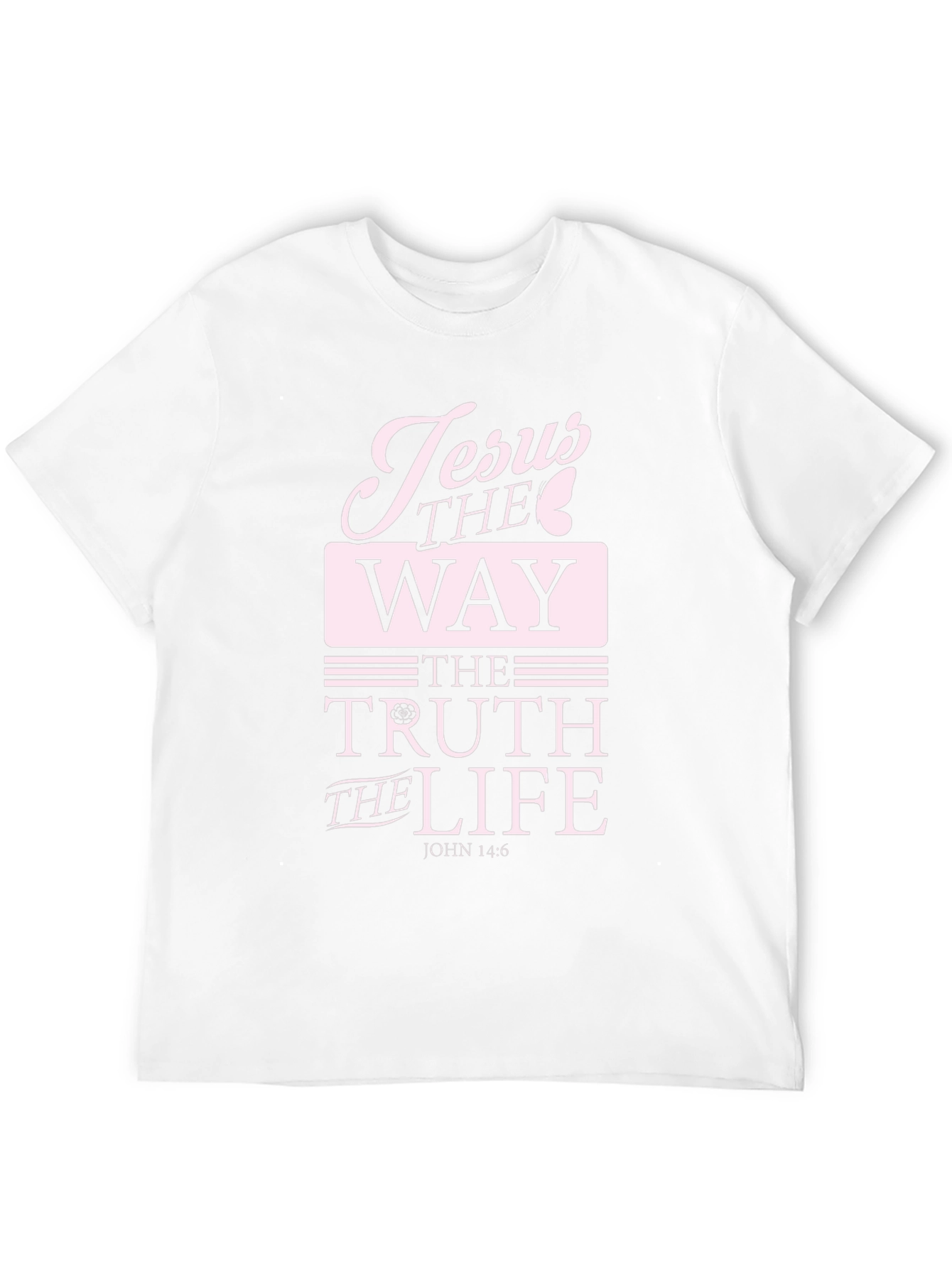 Jesus The Way Truth Life Black Graphic T-Shirt