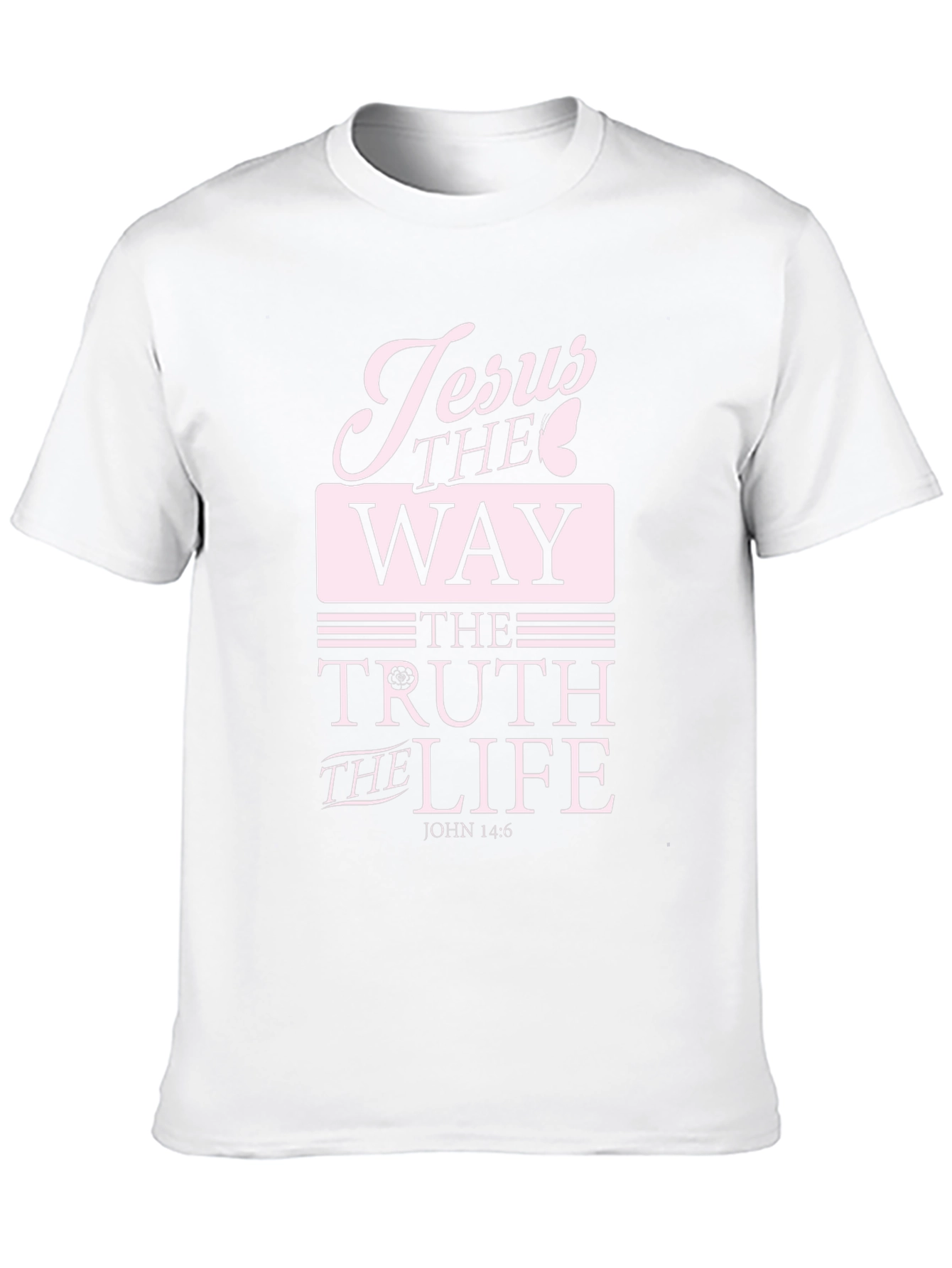 Jesus The Way Truth Life Black Graphic T-Shirt