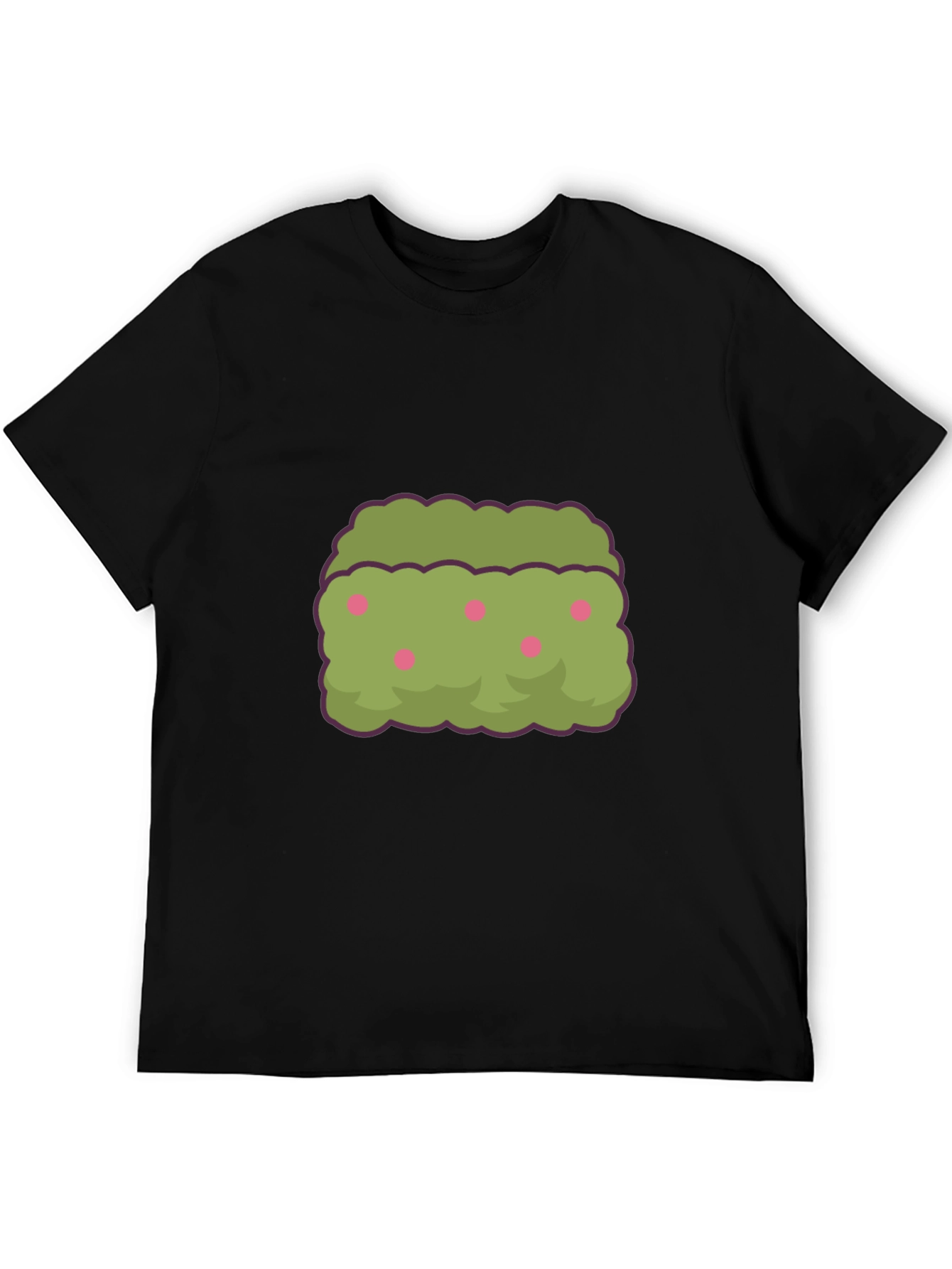 Bush with Berries Graphic Black T-Shirt
