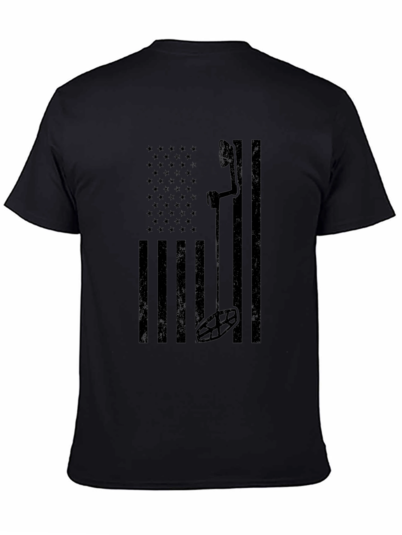 American Flag Bow Hunter T-Shirt - Black