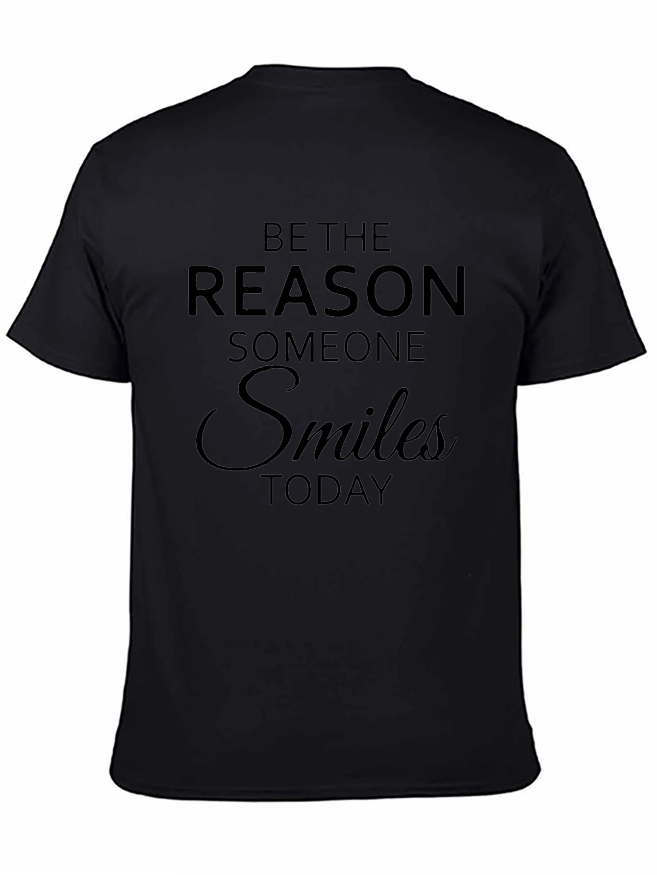 Inspirational Smile Graphic Tee - Black