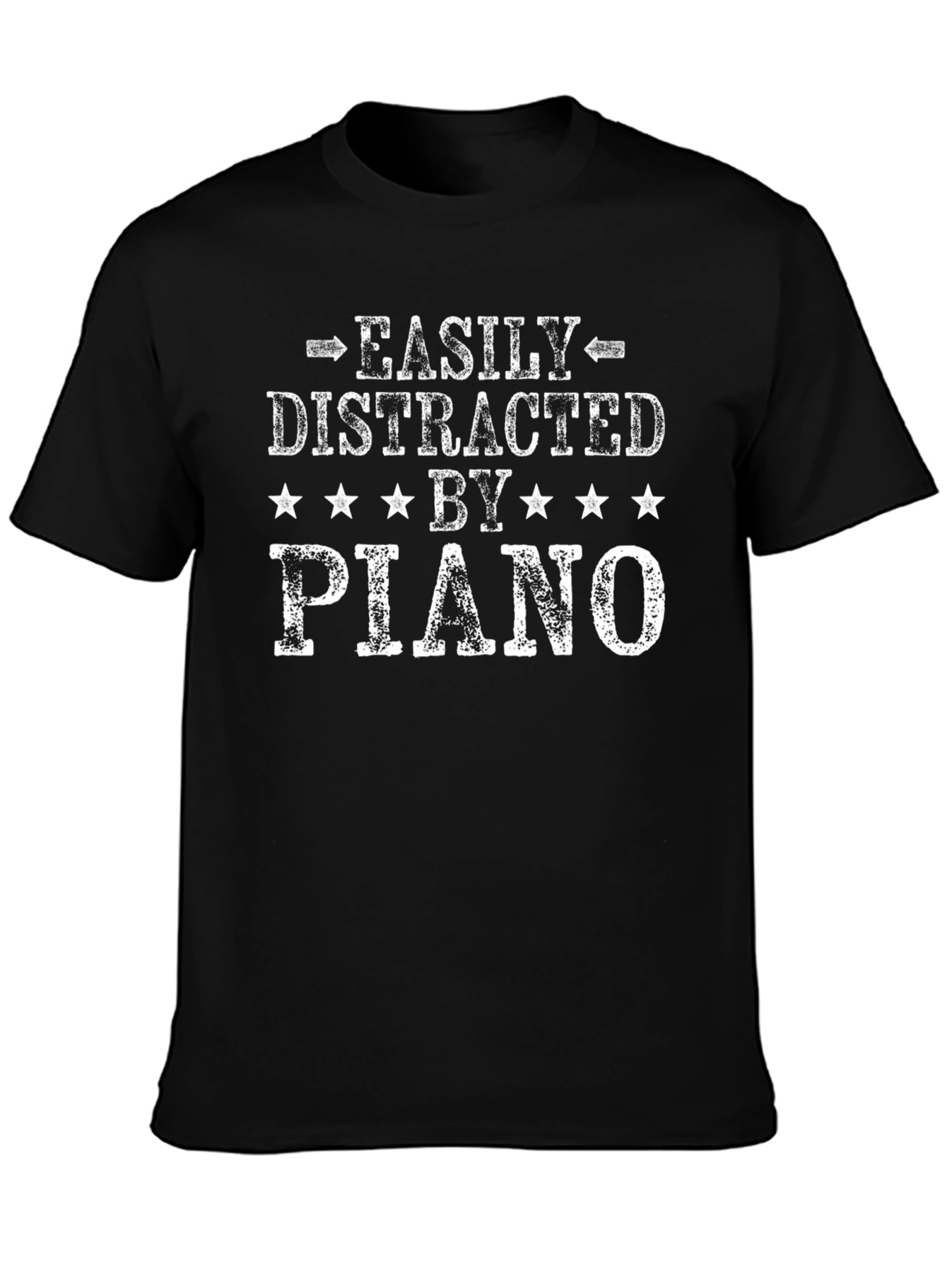 Easily Distracted By Piano T-Shirt - Musician Tee