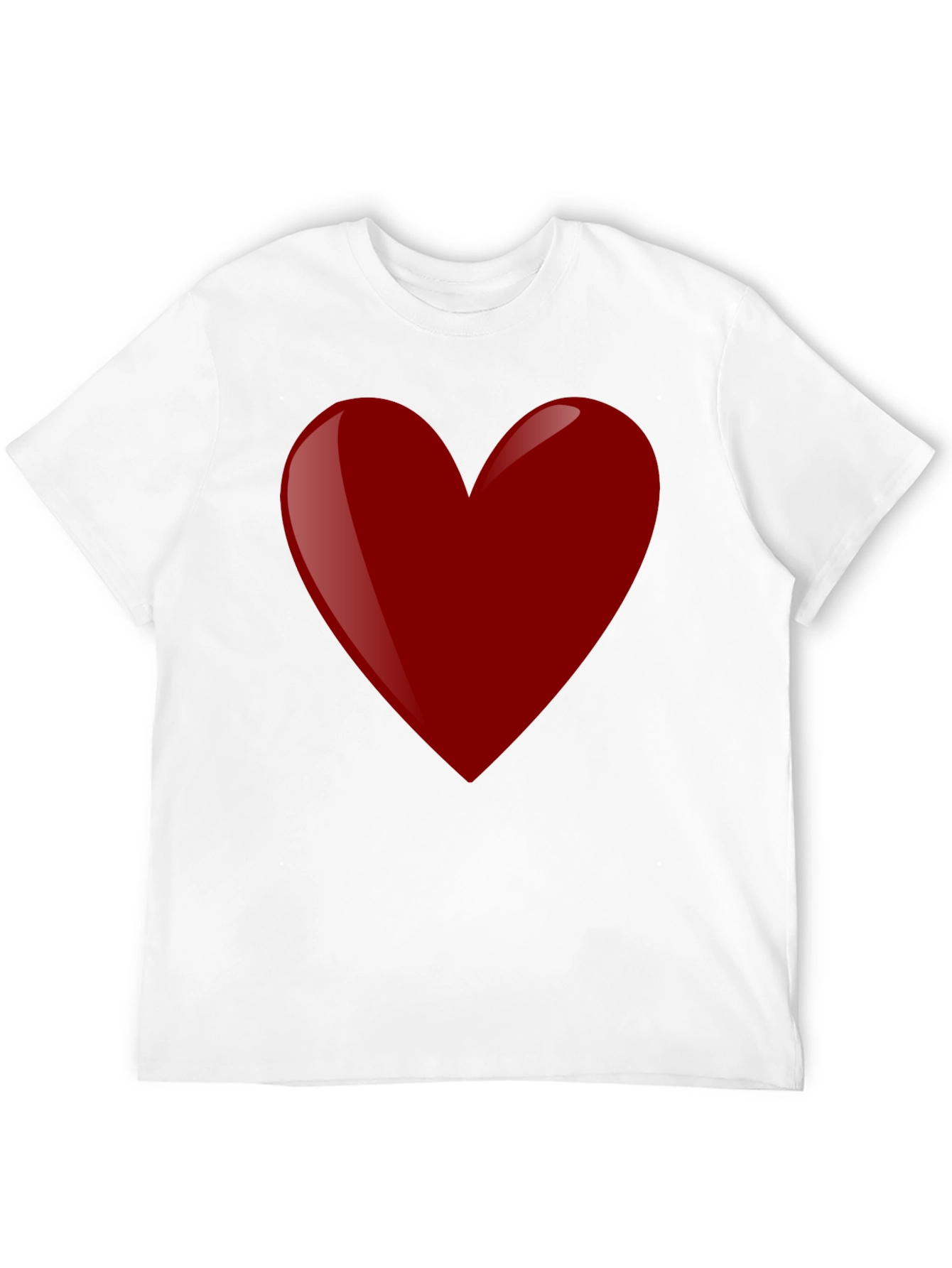 Red Heart Graphic Tee - Black Cotton T-Shirt