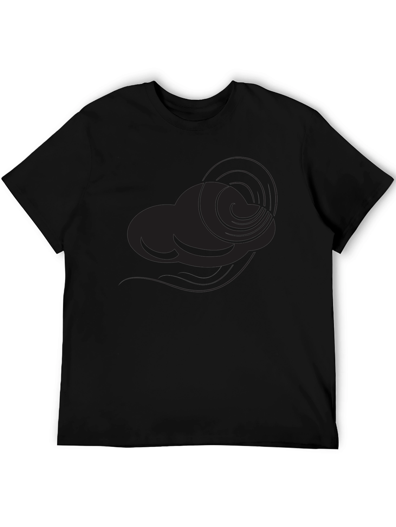 Mens Black Cloud Graphic Tee - Stylish Casual Wear