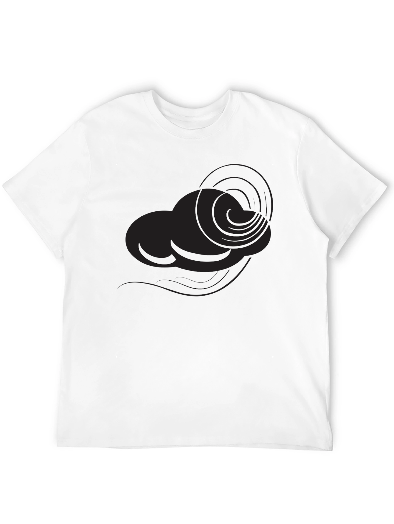 Mens Black Cloud Graphic Tee - Stylish Casual Wear