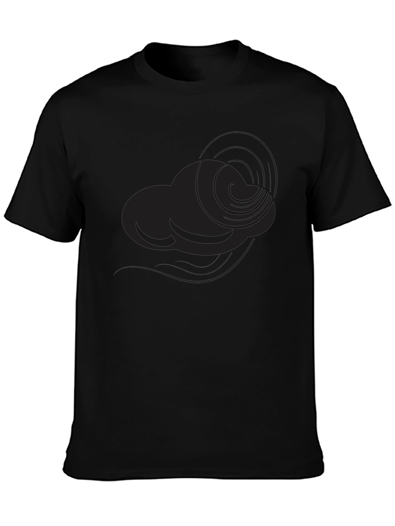 Mens Black Cloud Graphic Tee - Stylish Casual Wear