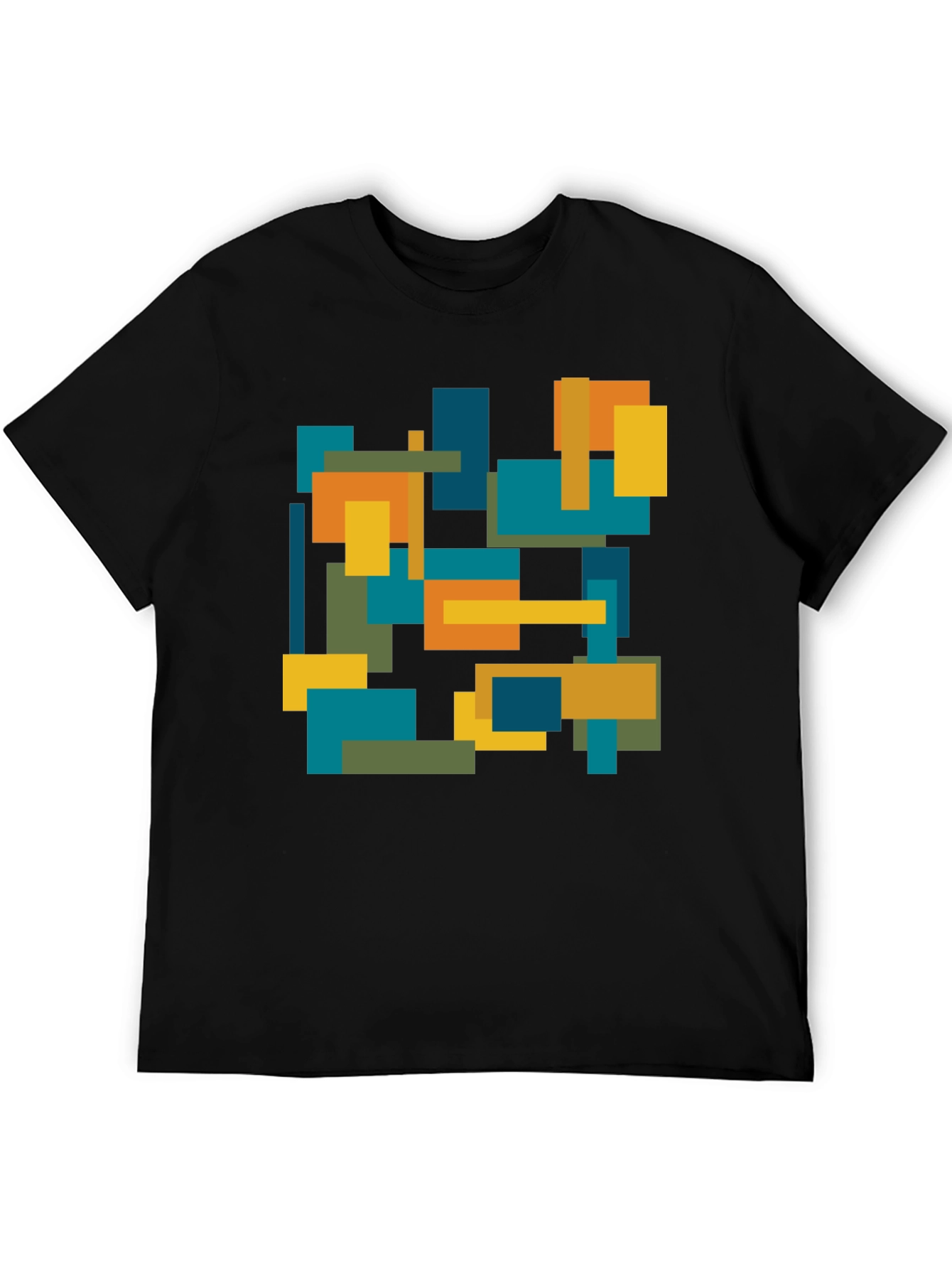 Abstract Geometric Block Print Tee