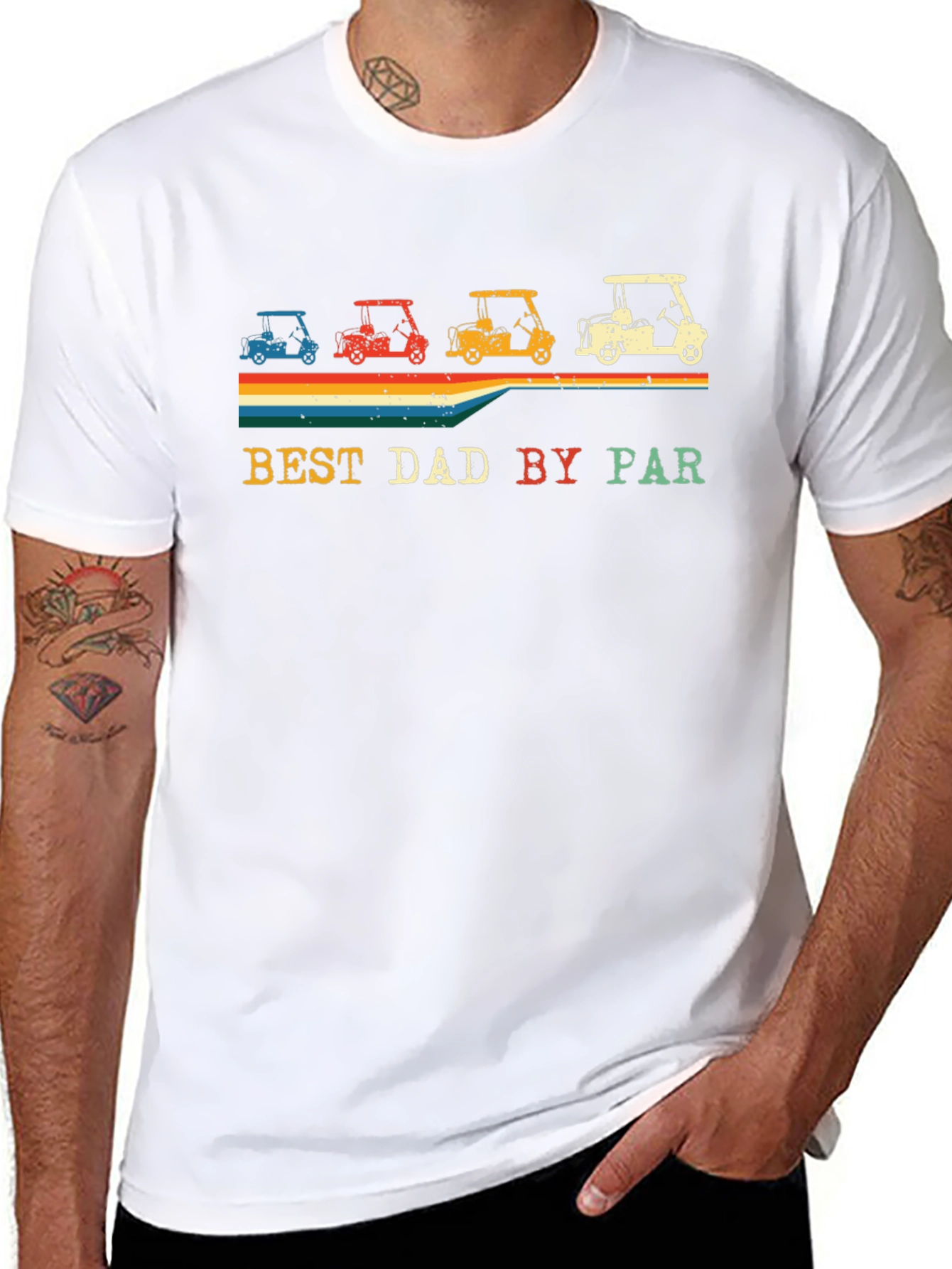 Best Dad By Par Golf Cart T-Shirt