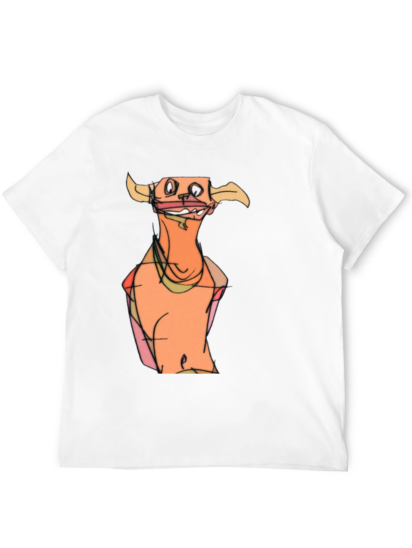 Cartoon Character Graphic Tee - Mens Black T-Shirt