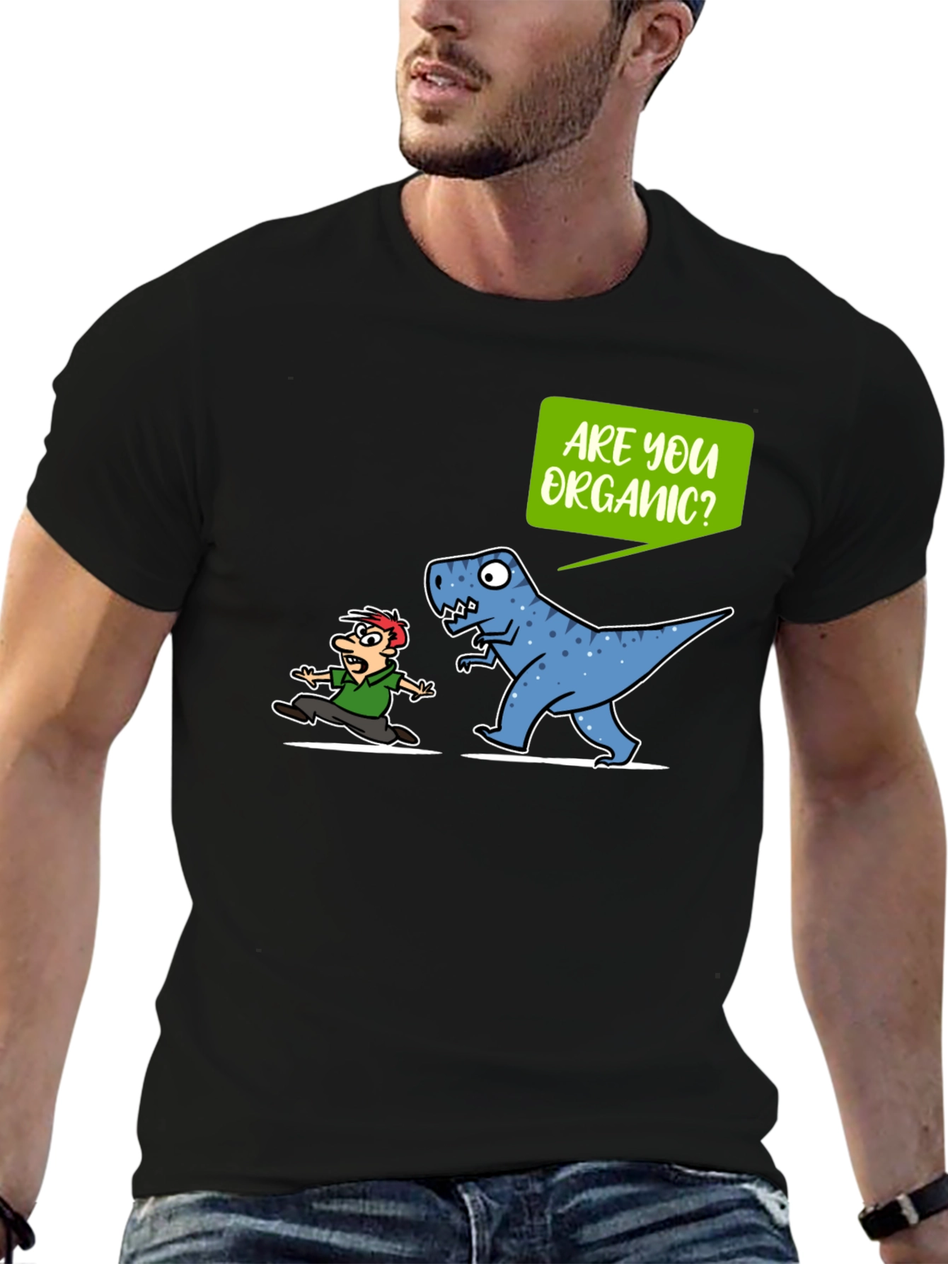 Funny Dinosaur Organic T-Shirt