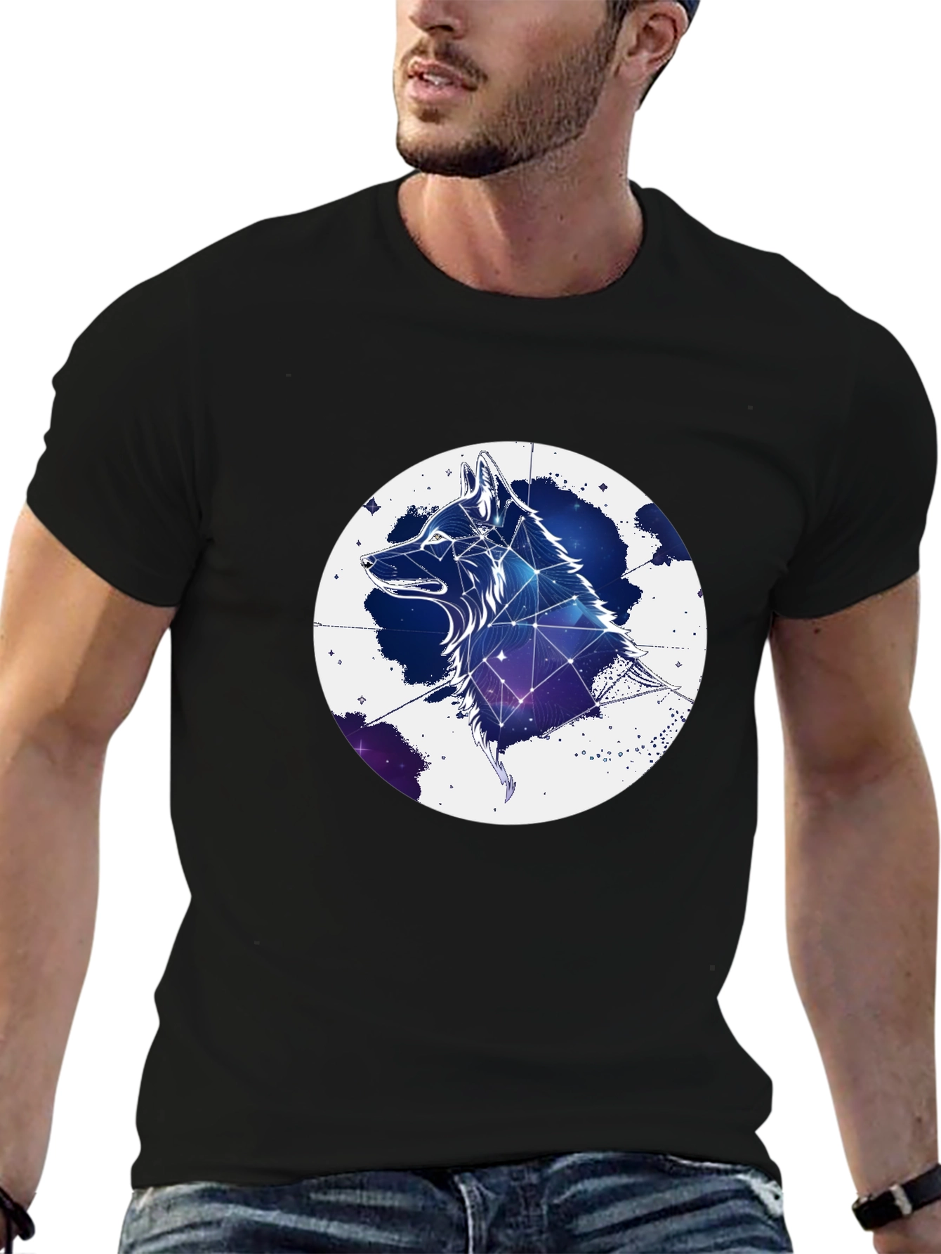Cosmic Wolf T-Shirt - Mens Graphic Tee