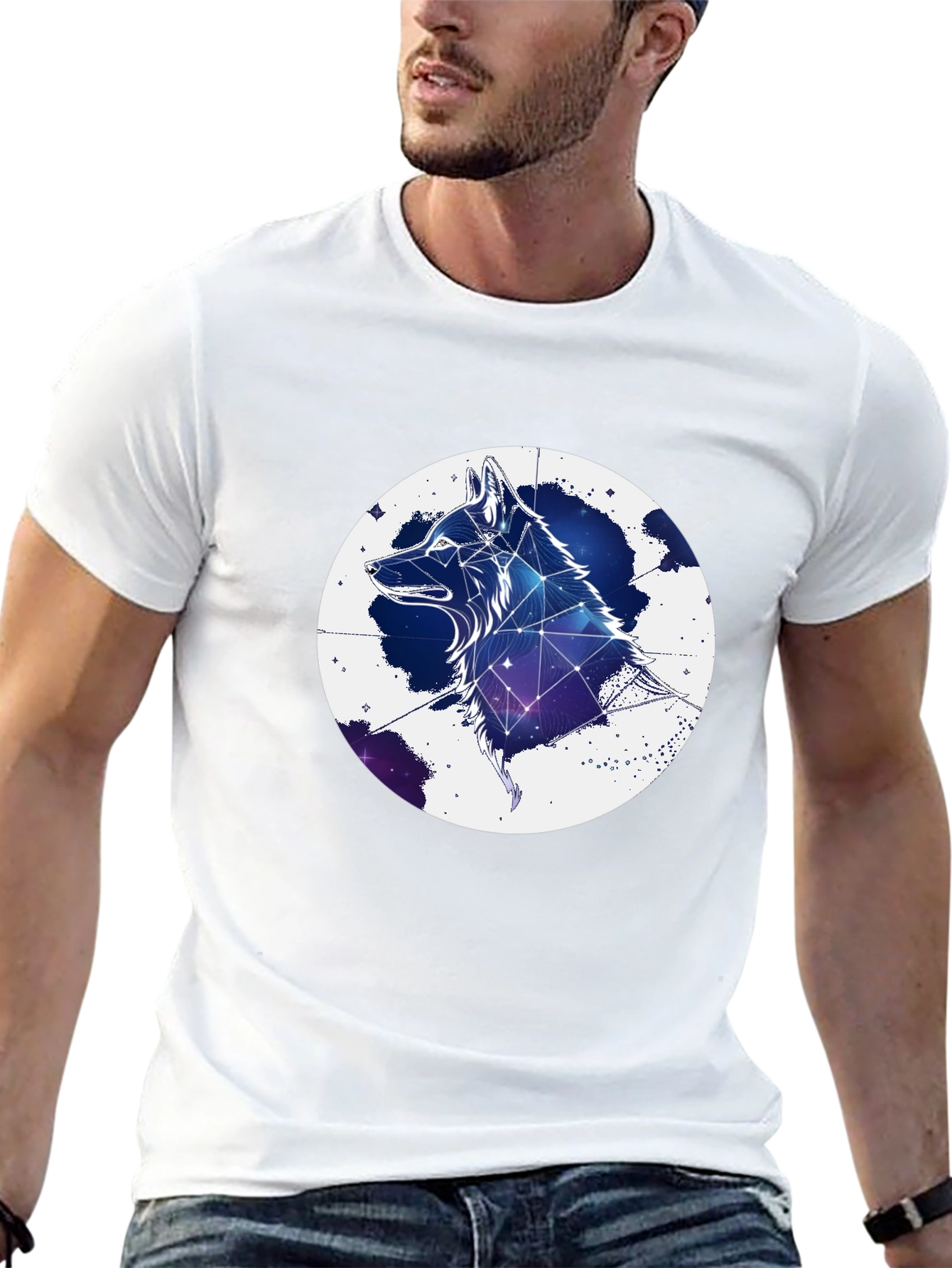 Cosmic Wolf T-Shirt - Mens Graphic Tee