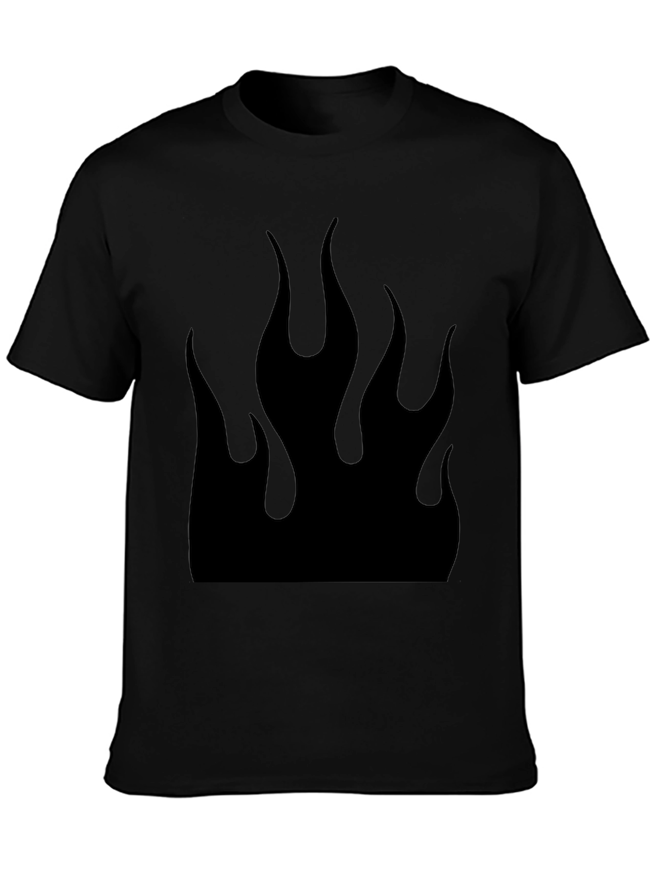 Black Flame Graphic Tee - Bold & Edgy Design