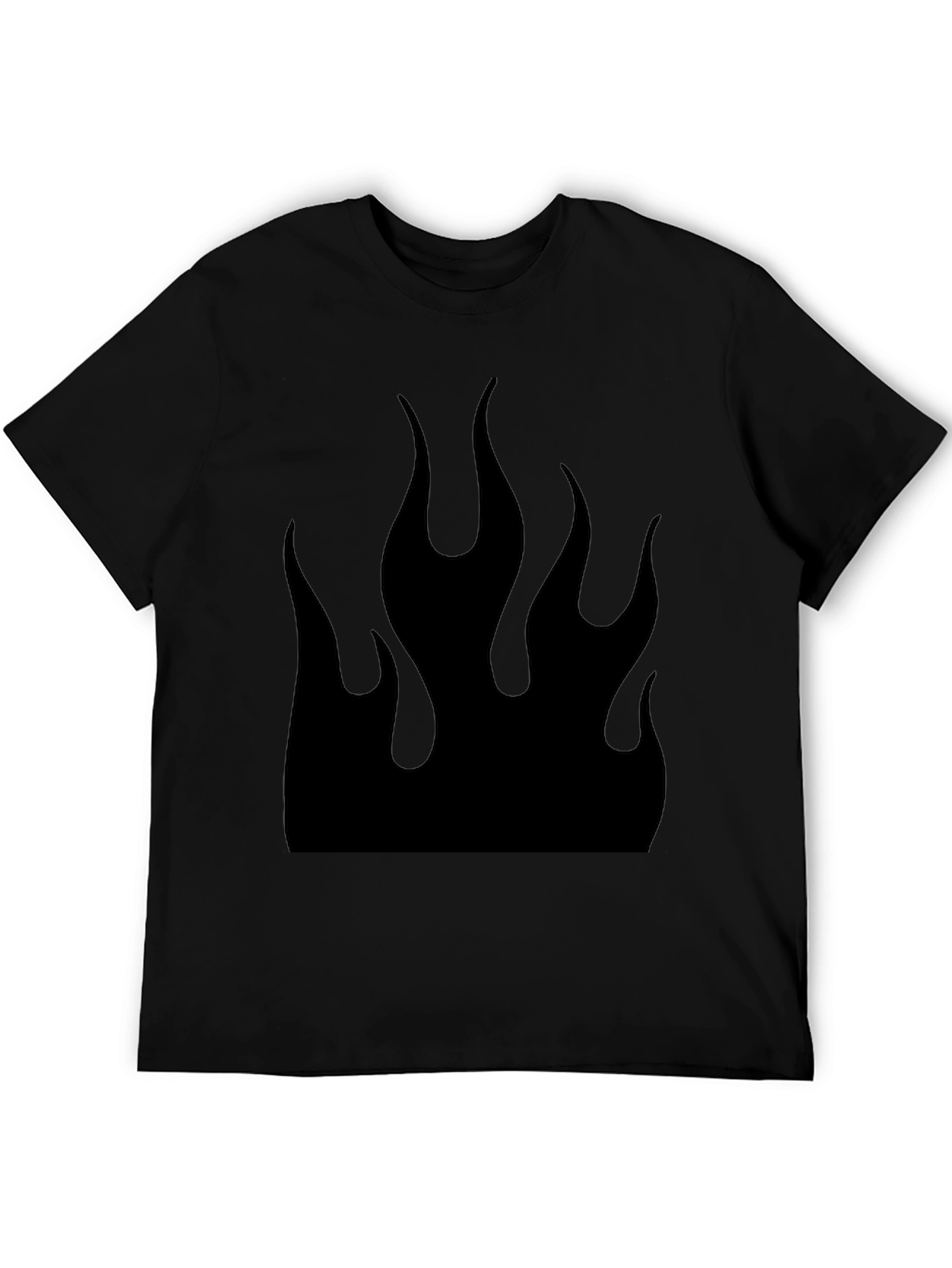 Black Flame Graphic Tee - Bold & Edgy Design