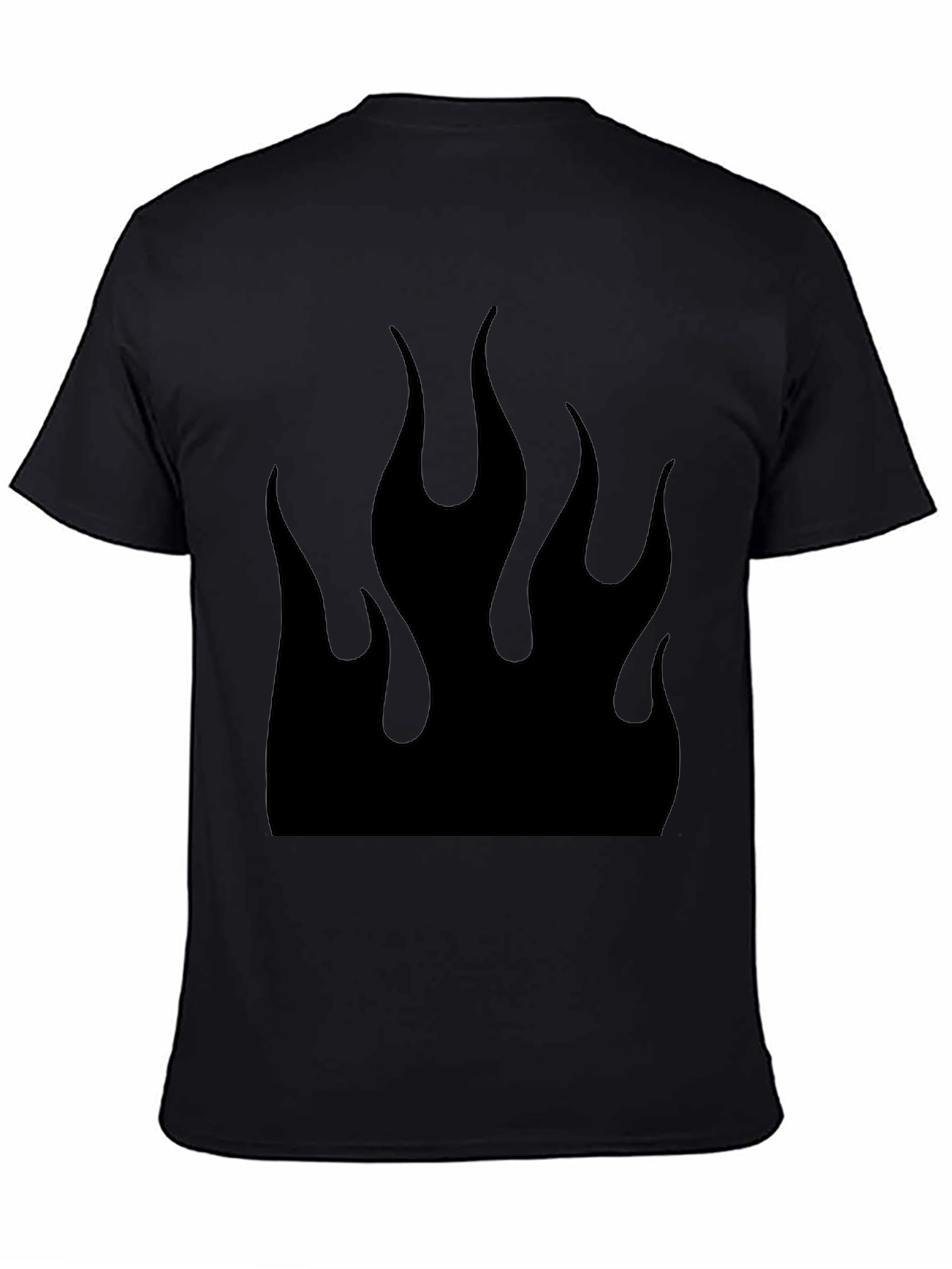 Black Flame Graphic Tee - Bold & Edgy Design