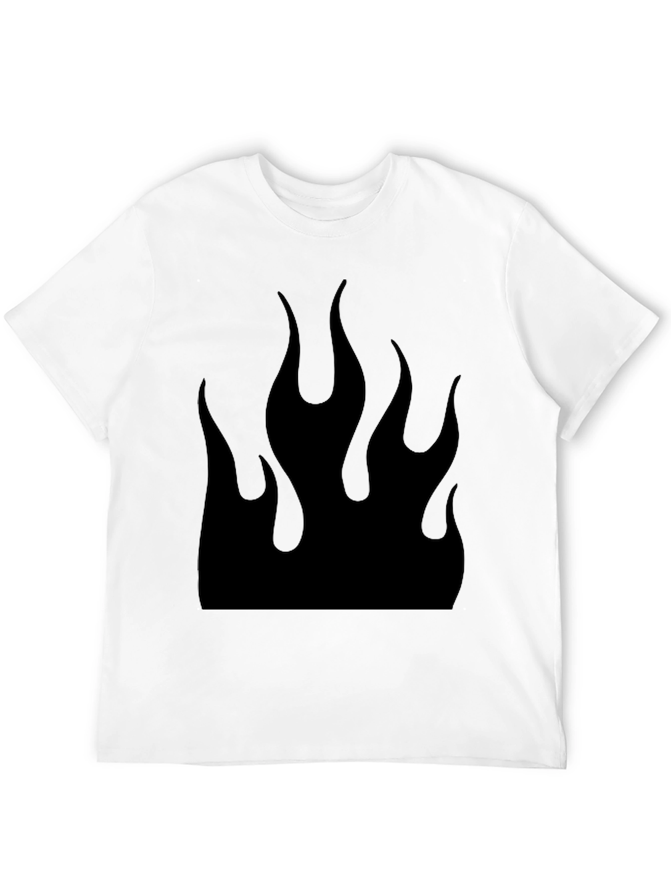 Black Flame Graphic Tee - Bold & Edgy Design