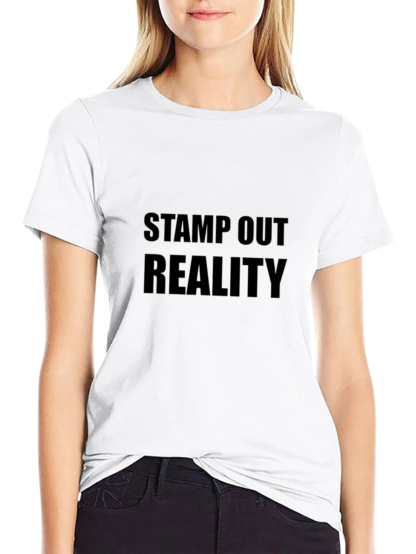 Stamp Out Reality Black Graphic Tee