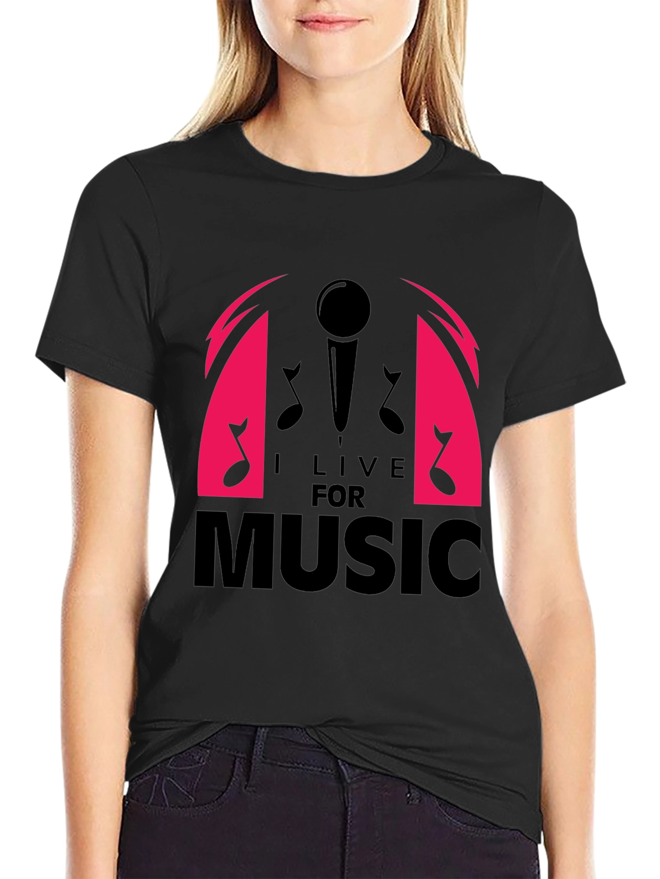 I Live For Music Graphic T-Shirt