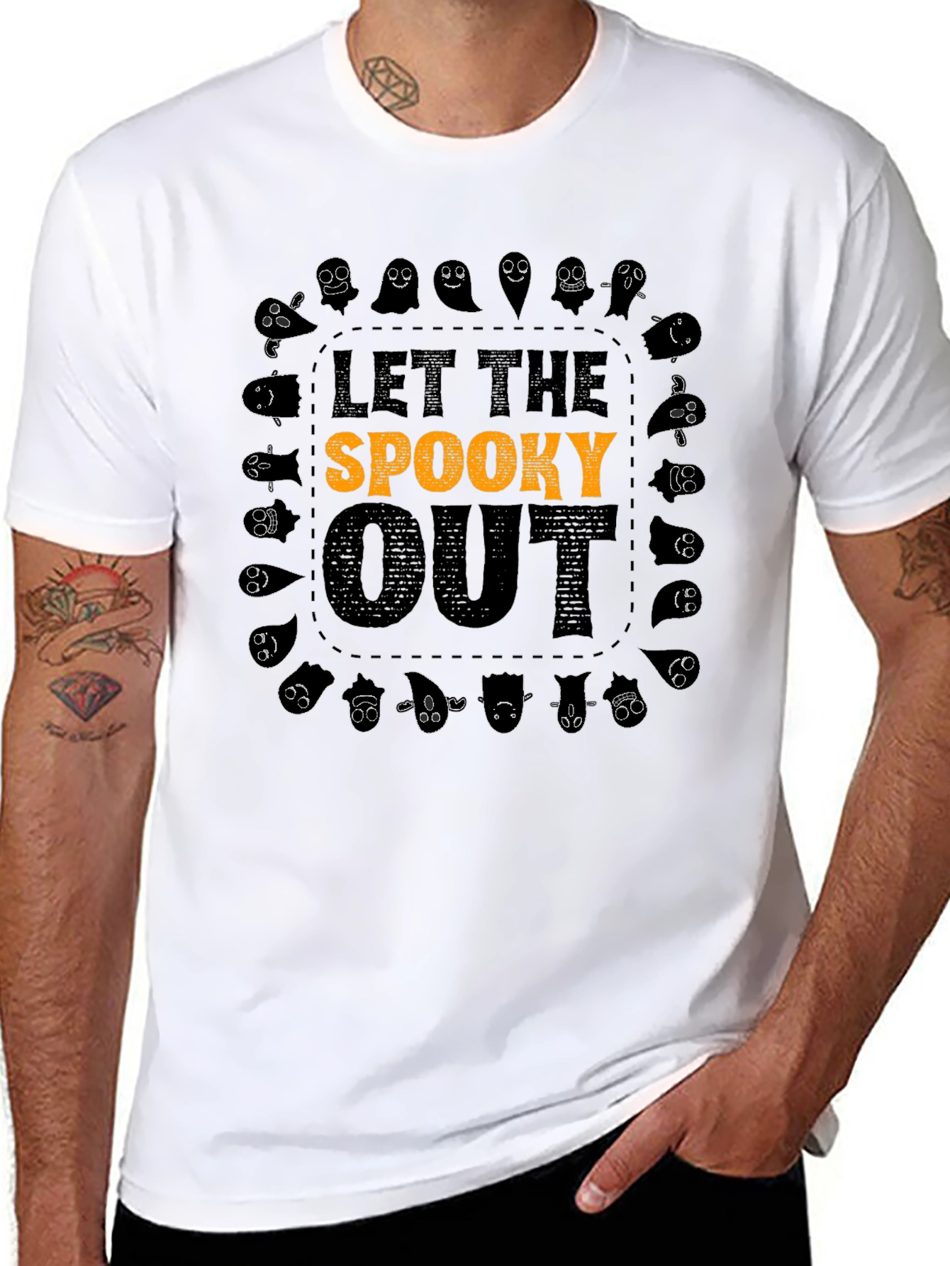 Let The Spooky Out Halloween Graphic T-Shirt