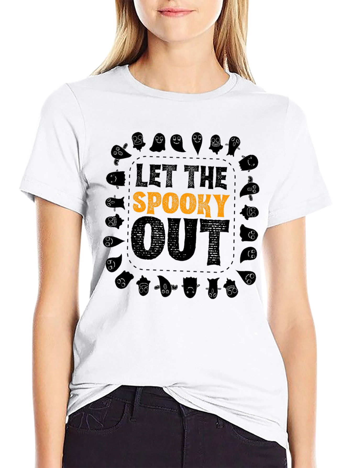 Let The Spooky Out Halloween Graphic T-Shirt