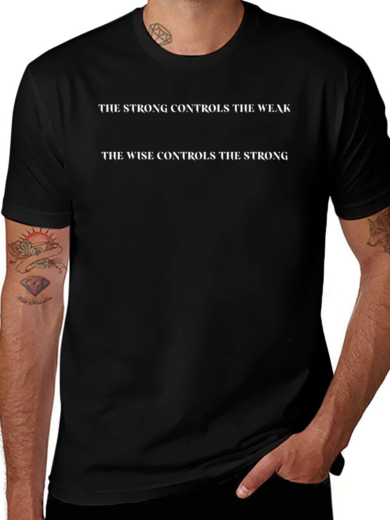 The Strong Controls The Weak Black T-Shirt