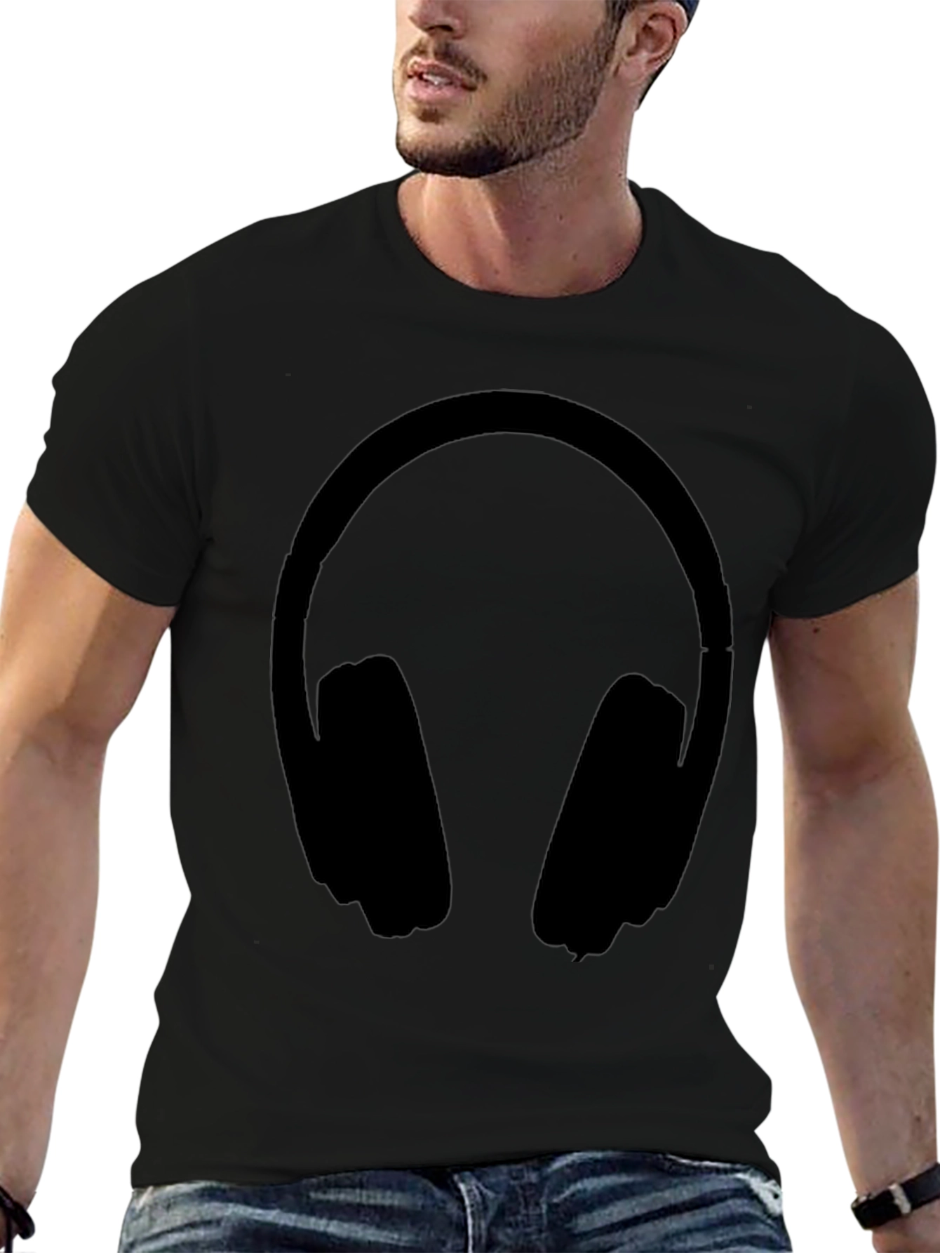 Headphones Graphic T-Shirt - Casual Style