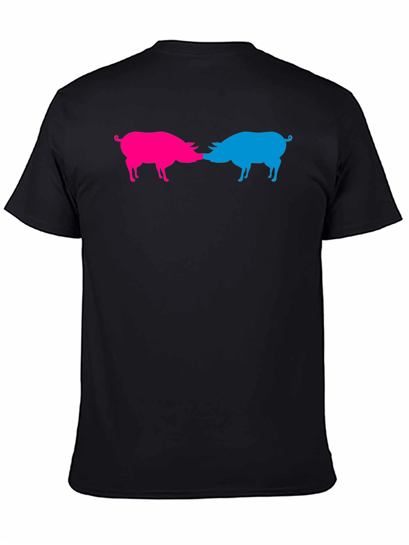 Pink & Blue Pigs Snout to Snout Graphic Tee
