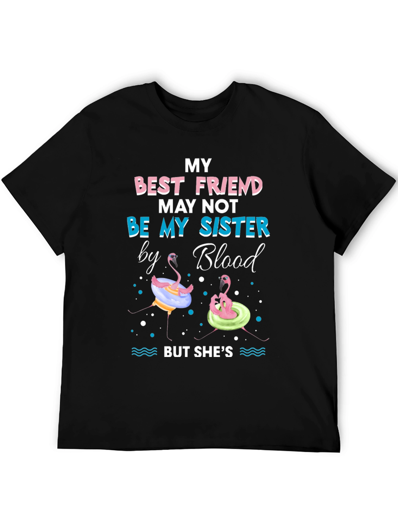 Best Friend Sister Flamingo Graphic Tee