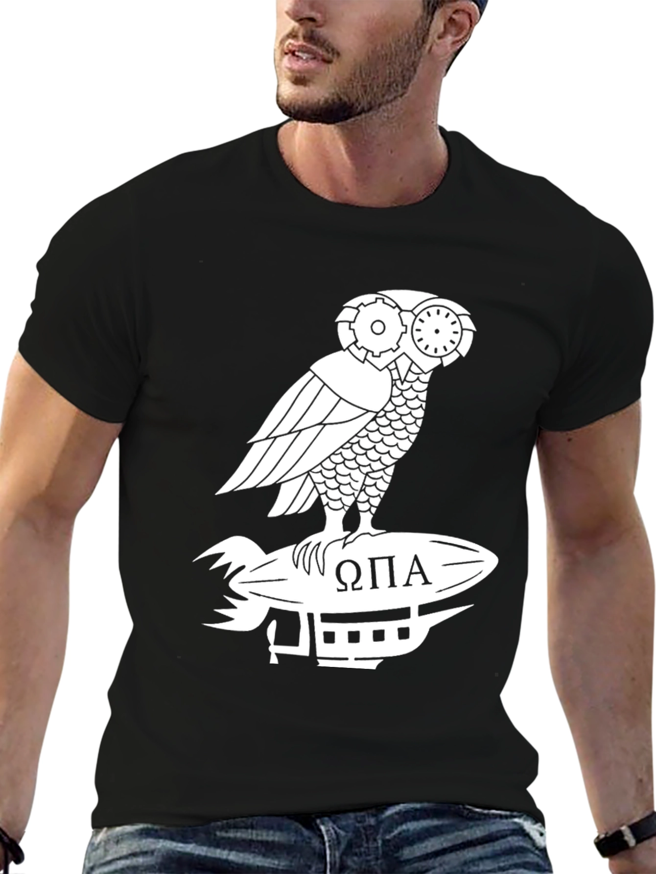 Steampunk Owl T-Shirt - Omega Pi Alpha Design
