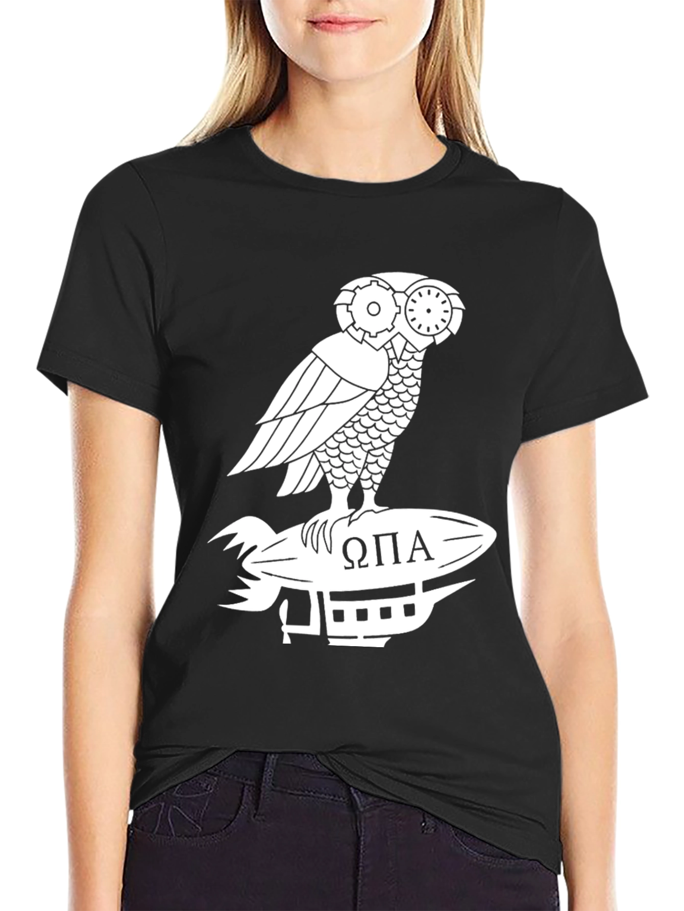 Steampunk Owl T-Shirt - Omega Pi Alpha Design