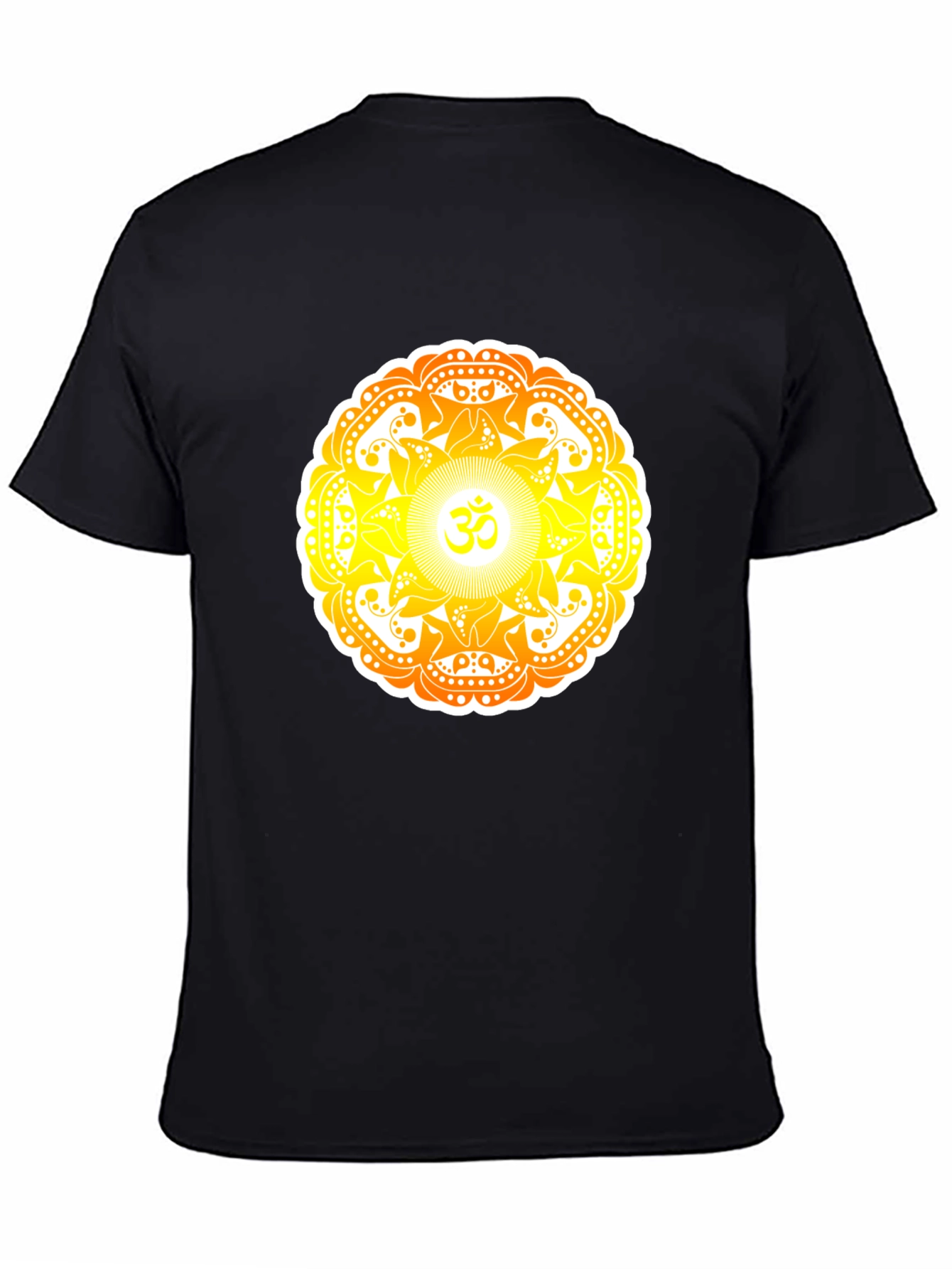 Om Mandala Graphic Tee - Black Cotton T-Shirt