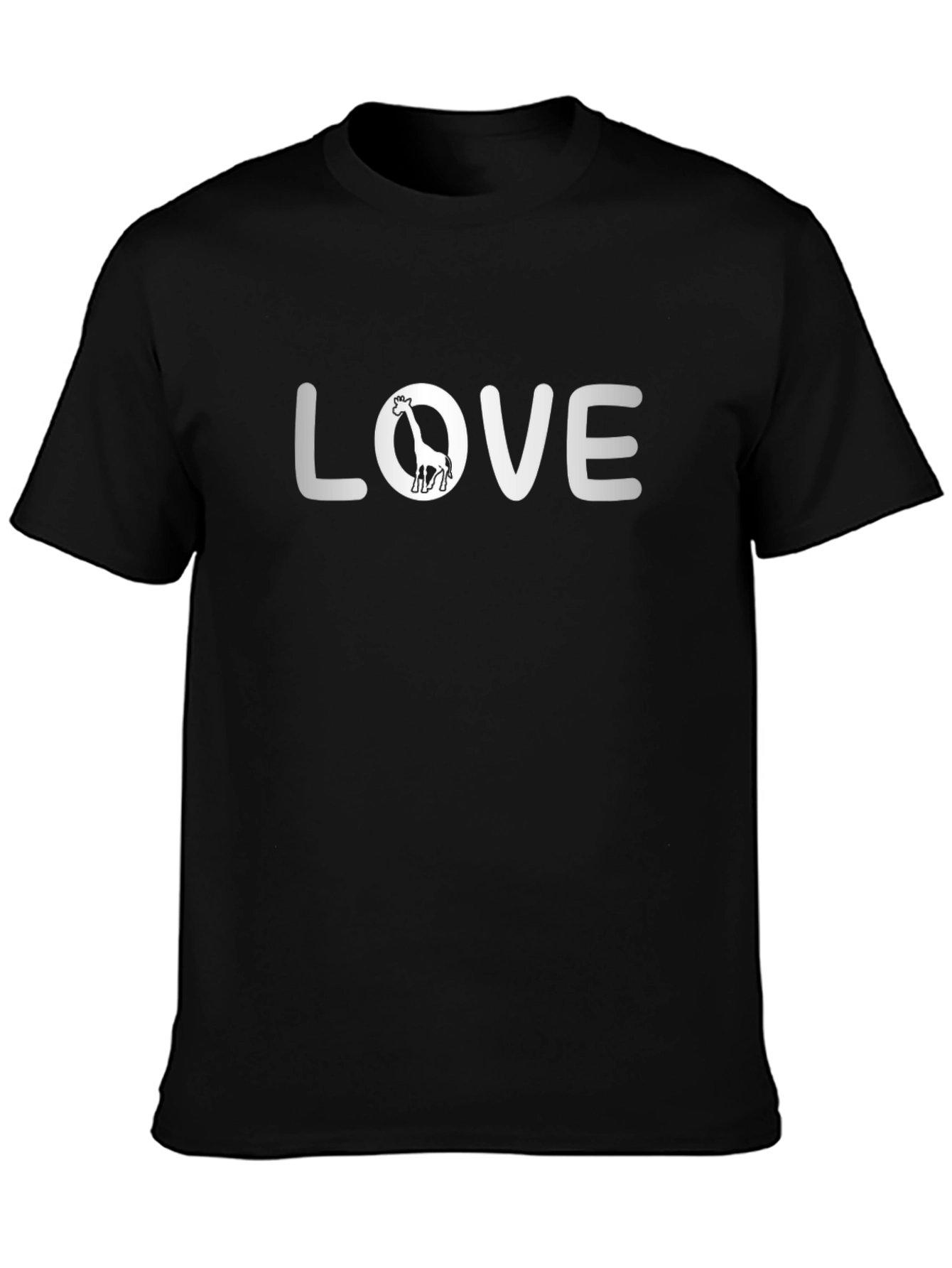 LOVE Giraffe Graphic T-Shirt - Trendy Animal Lover Tee