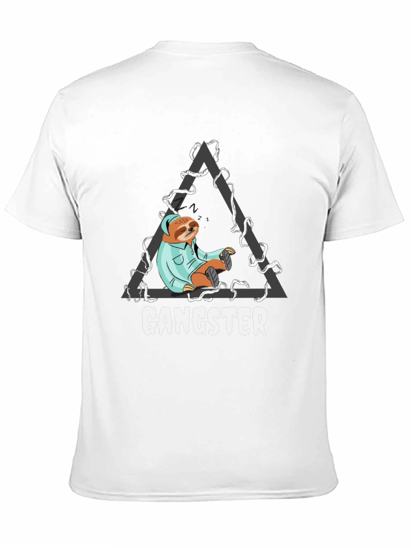 Gangster Sloth Graphic Tee - Black