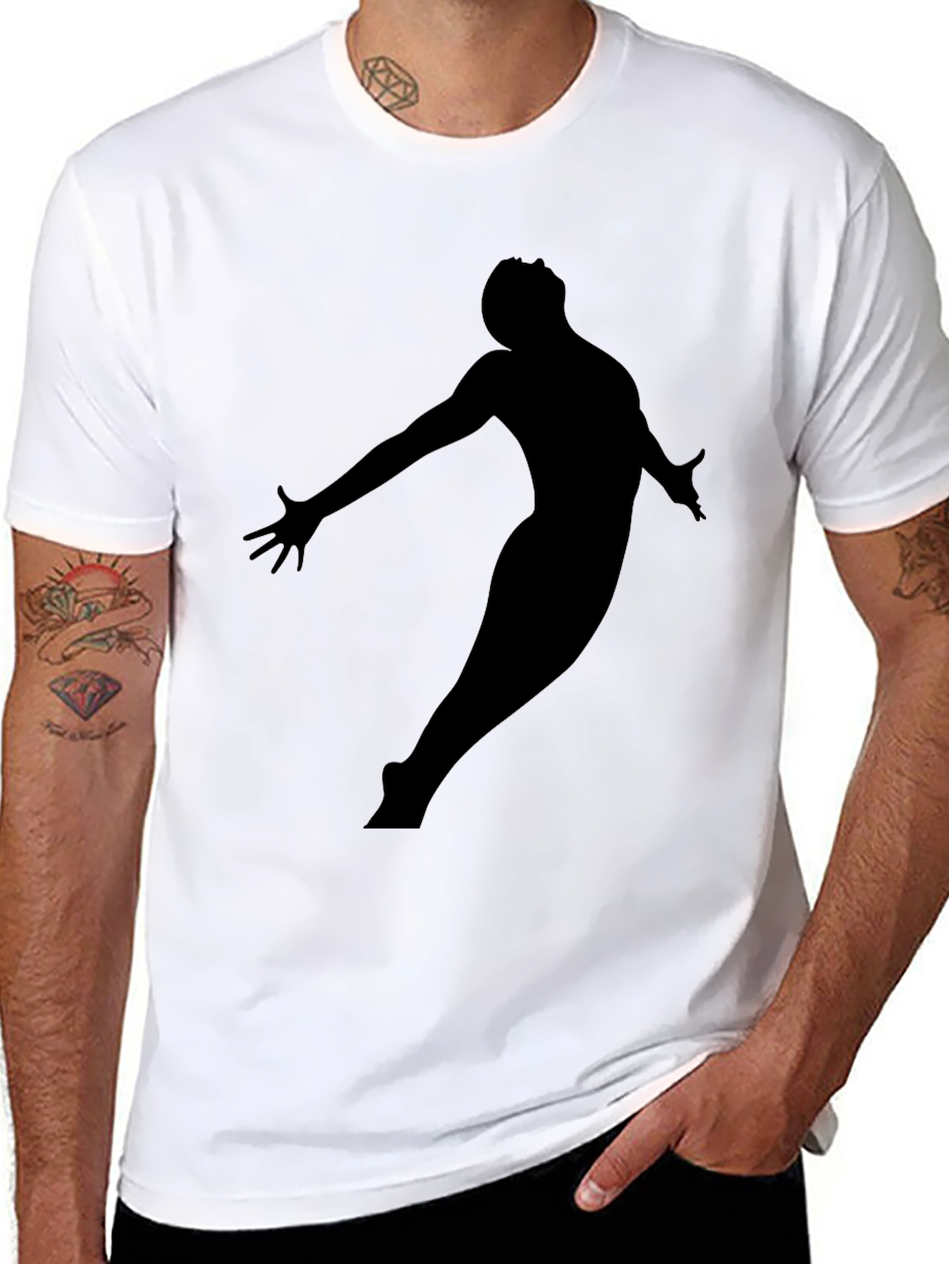 Silhouette Graphic Tee - Modern Black T-Shirt