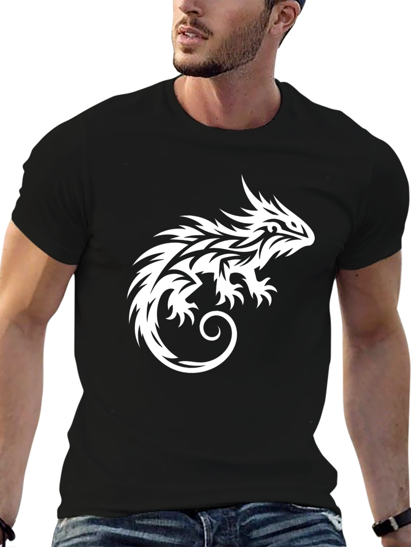 Mens Black Lizard Graphic Tee